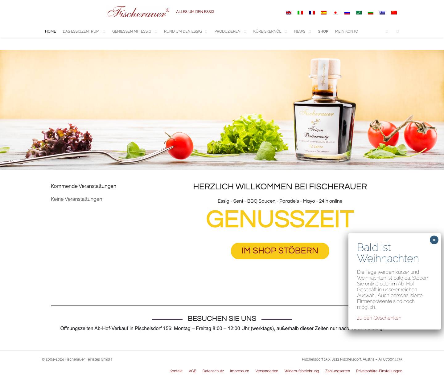 Fischerauer | Alles um den Essig - Full Screenshot