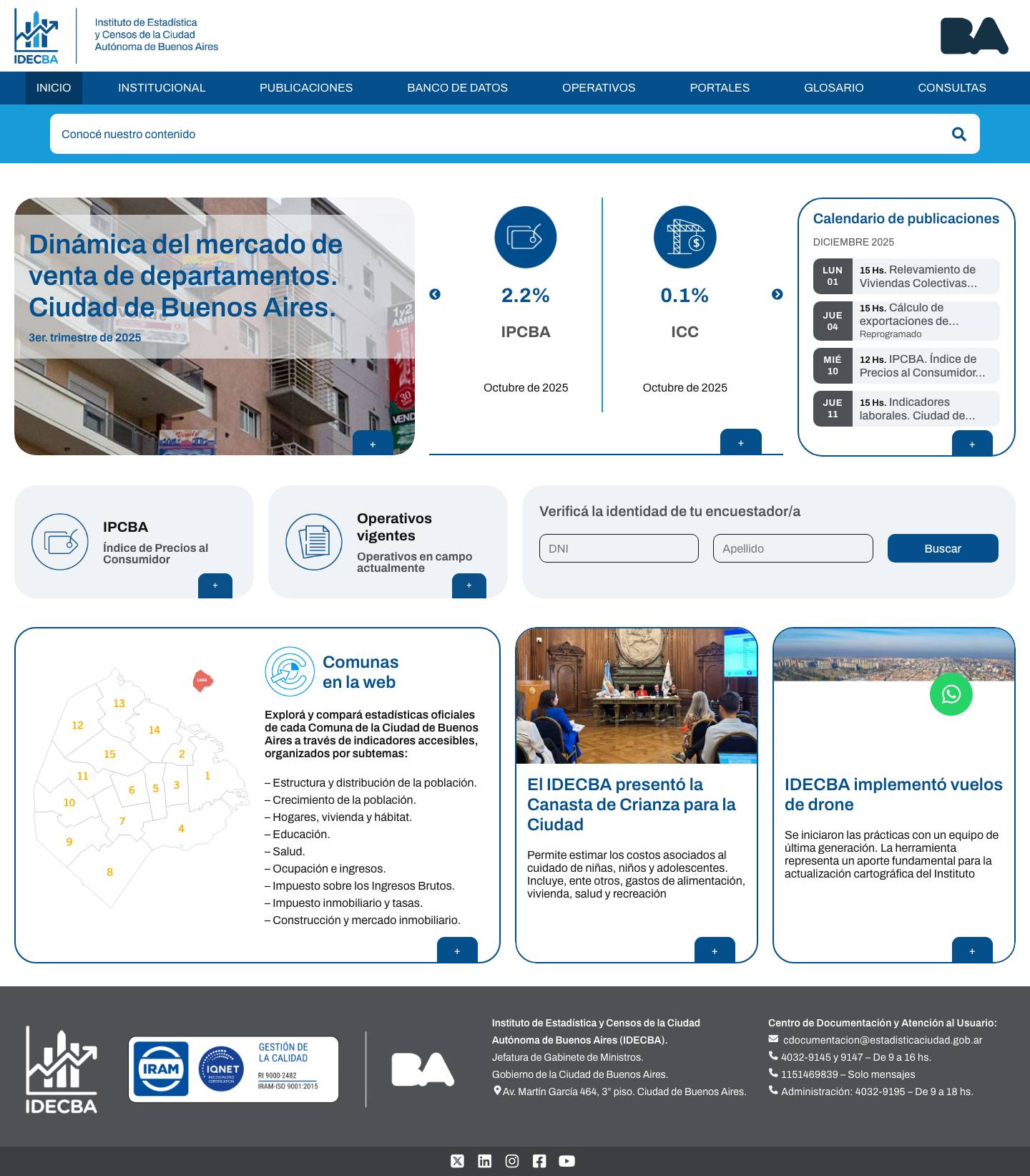 Instituto de Estadística y Censos de la Ciudad Autónoma de Buenos Aires – Buenos Aires CiudadComunas en la WebComunas en la WebComunas en la Web - Full Screenshot