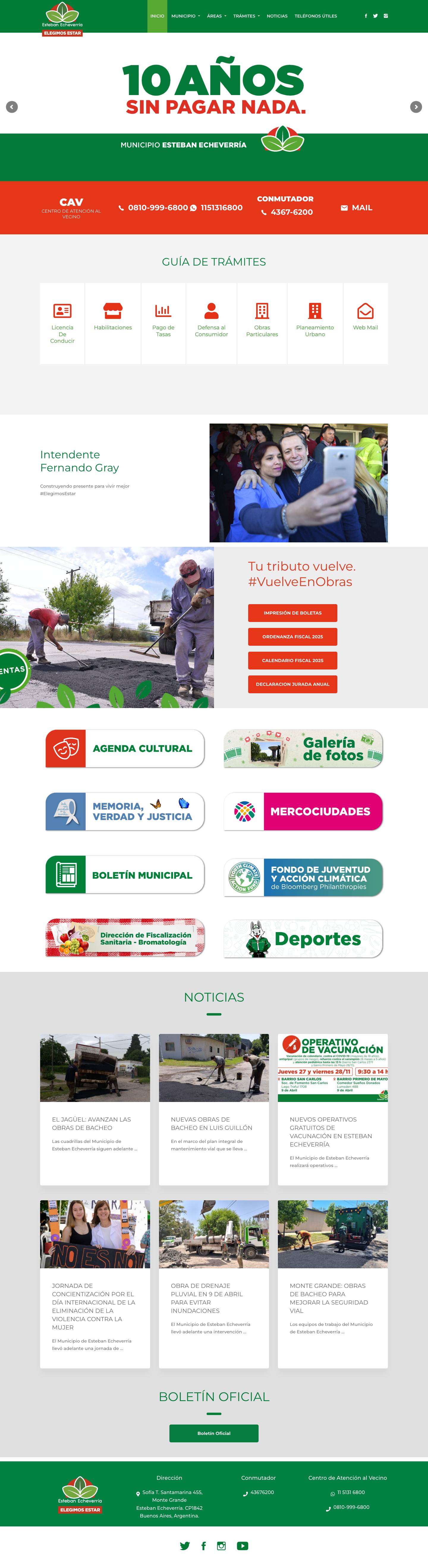 Esteban Echeverría – Municipio - Full Screenshot