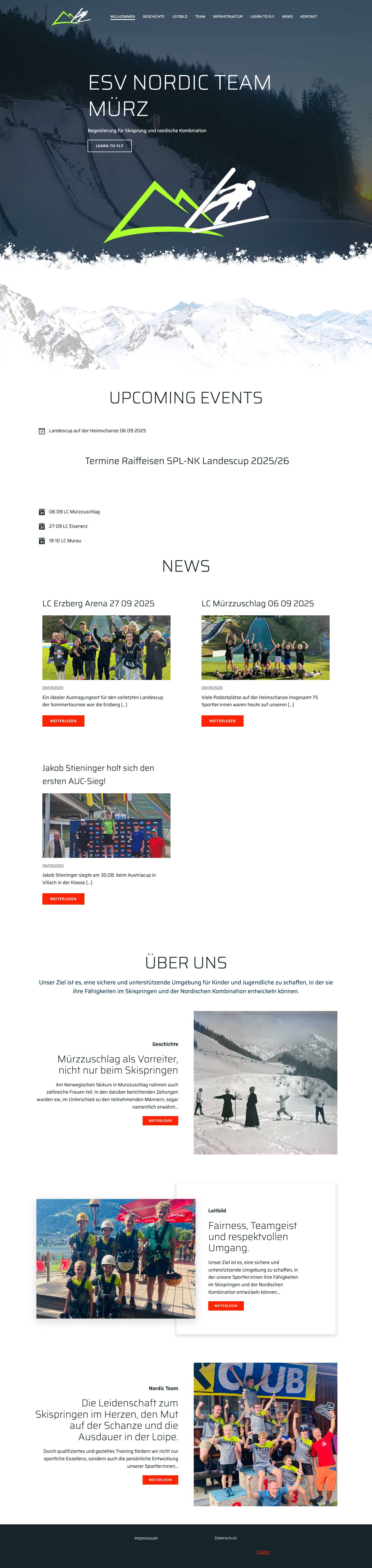 esv-nordicteam-muerz.at - Full Screenshot