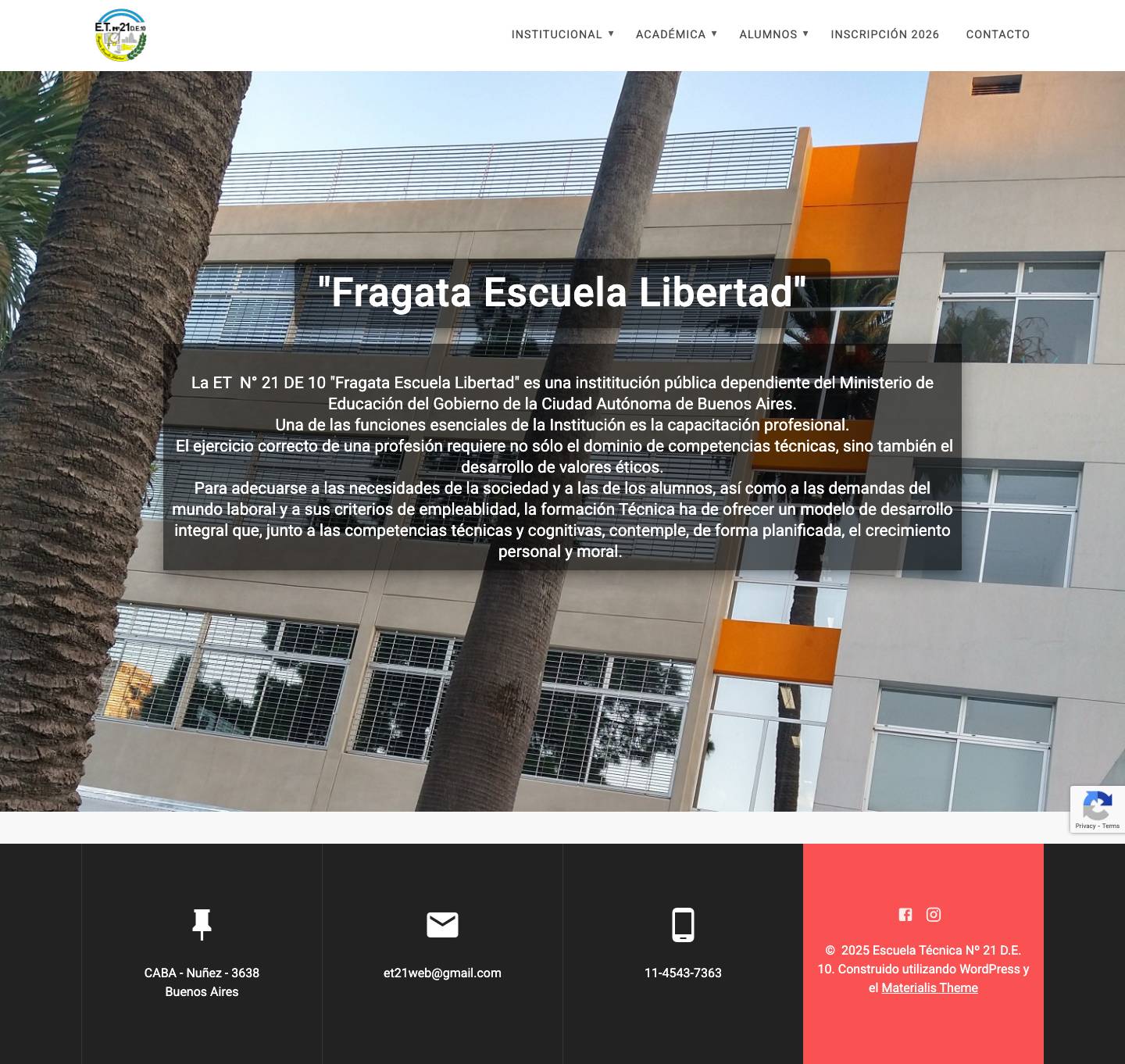 Escuela Técnica Nº 21 D.E. 10 - Full Screenshot