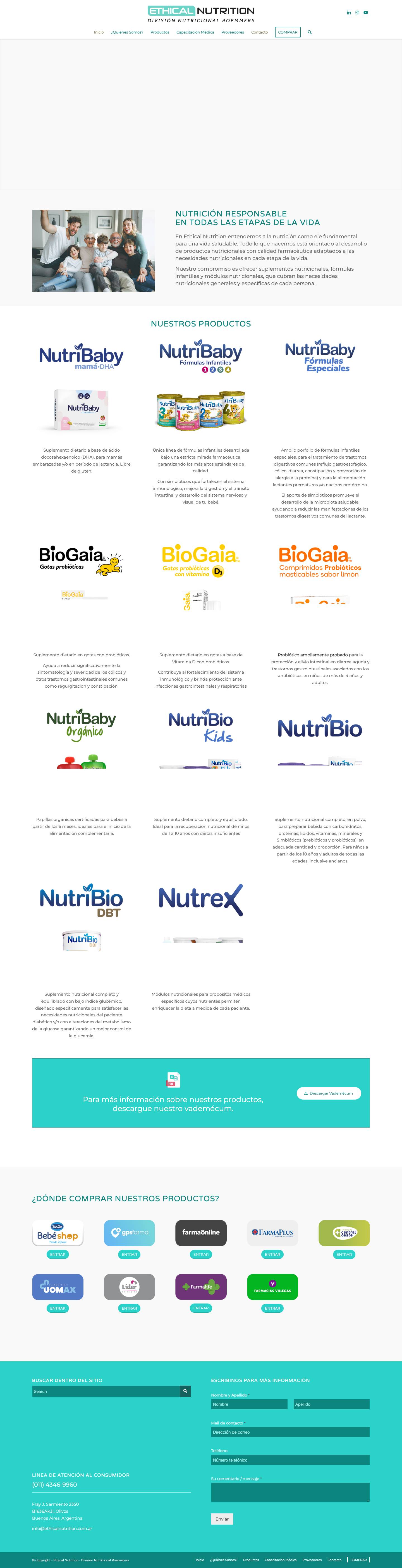 Ethical Nutrition • División Nutricional Roemmers • Nutrición Responsable - Full Screenshot