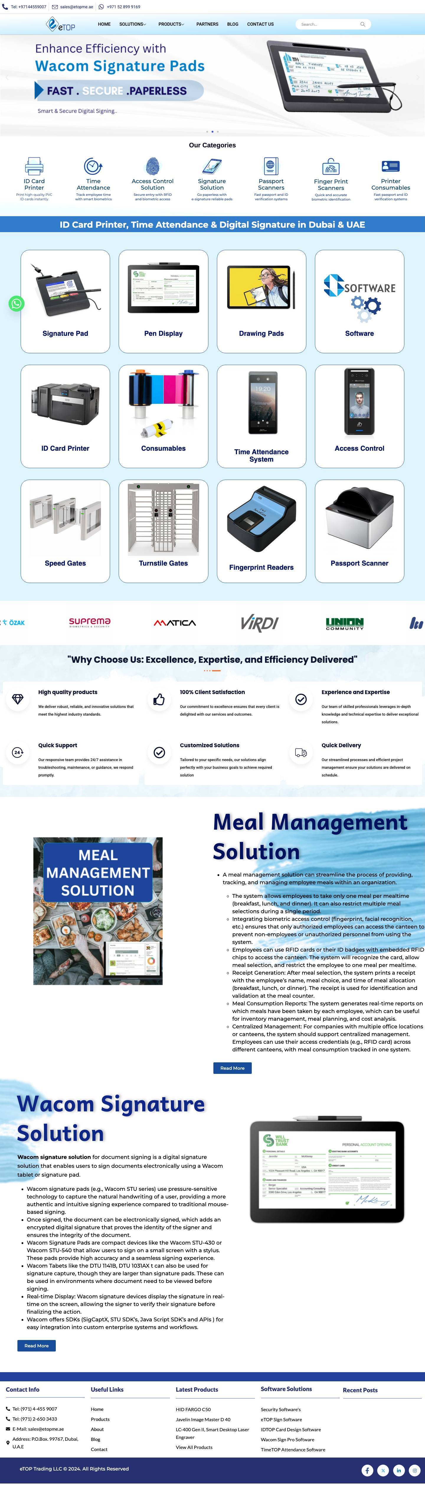 eTOPME – Security Systems, ID Verification & Technology Solutions in Dubai & UAE - Full Screenshot