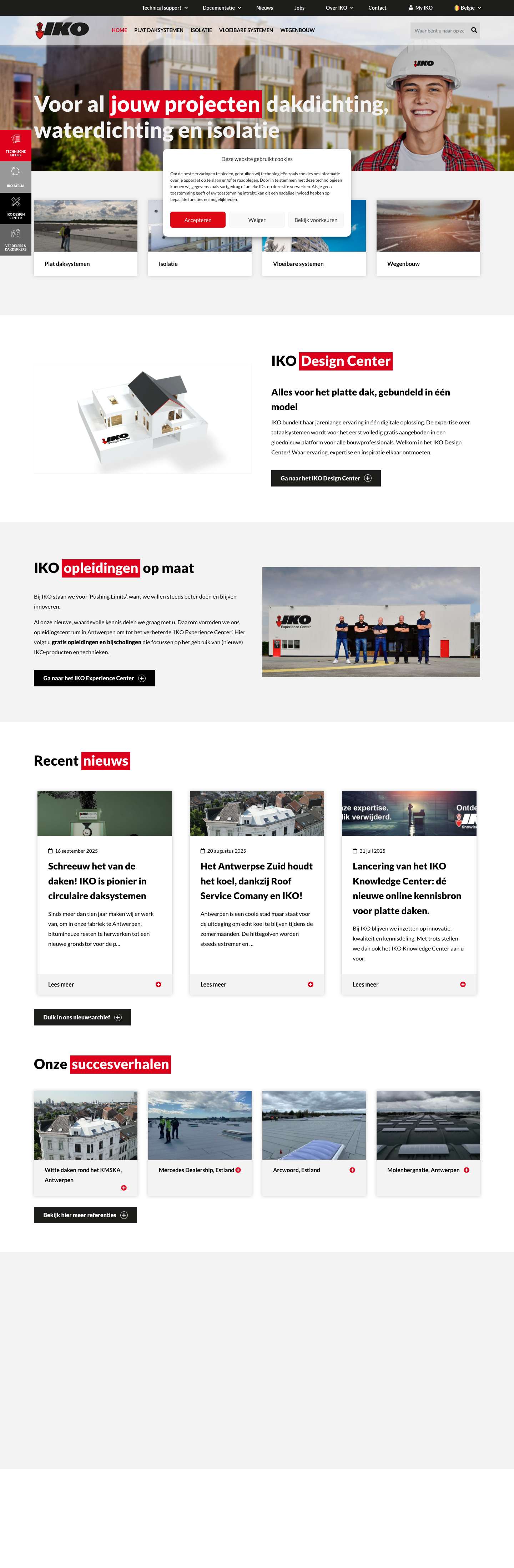 IKO | Dakdichting, waterdichting en isolatie - Full Screenshot