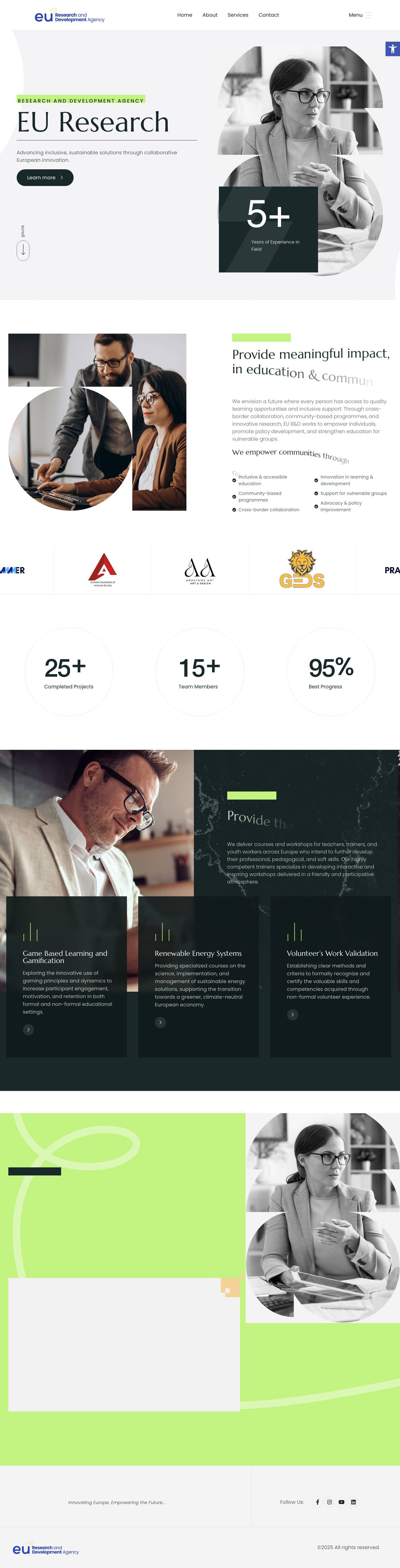EU Research – Innovating Europe, Empowering the Future - EU Research and Development AgencyAccessibility ToolsIncrease TextDecrease TextGrayscaleHigh ContrastNegative ContrastLight BackgroundLinks UnderlineReadable FontReset - Full Screenshot