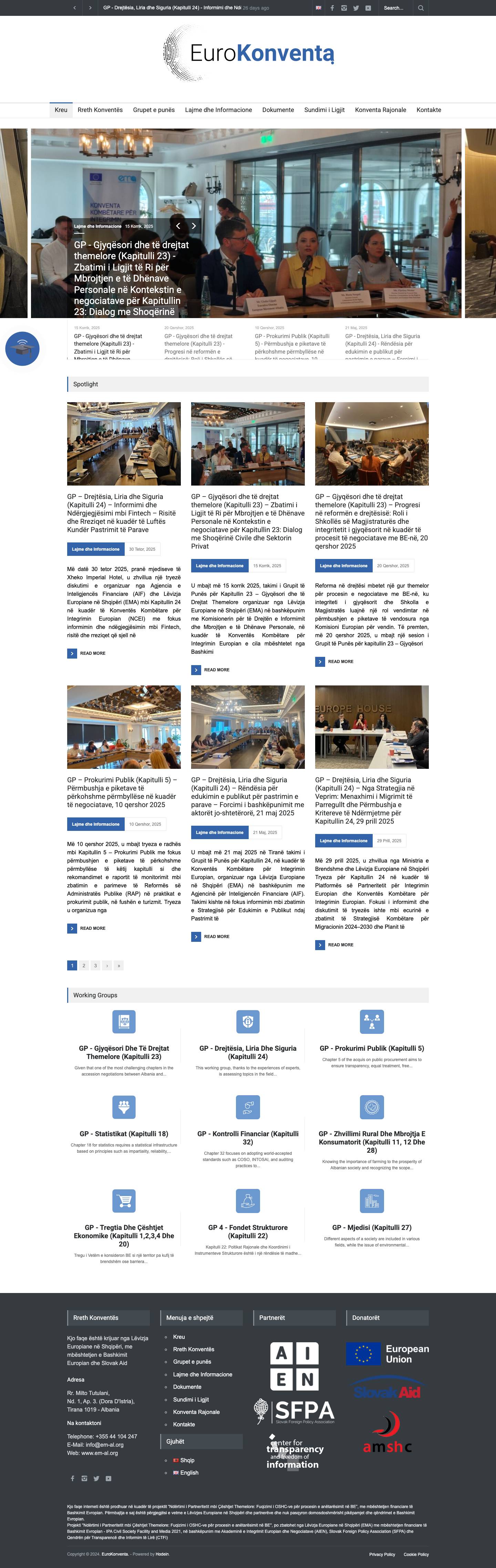 EuroKonventa – Konventa për Integrimin Europian - Full Screenshot