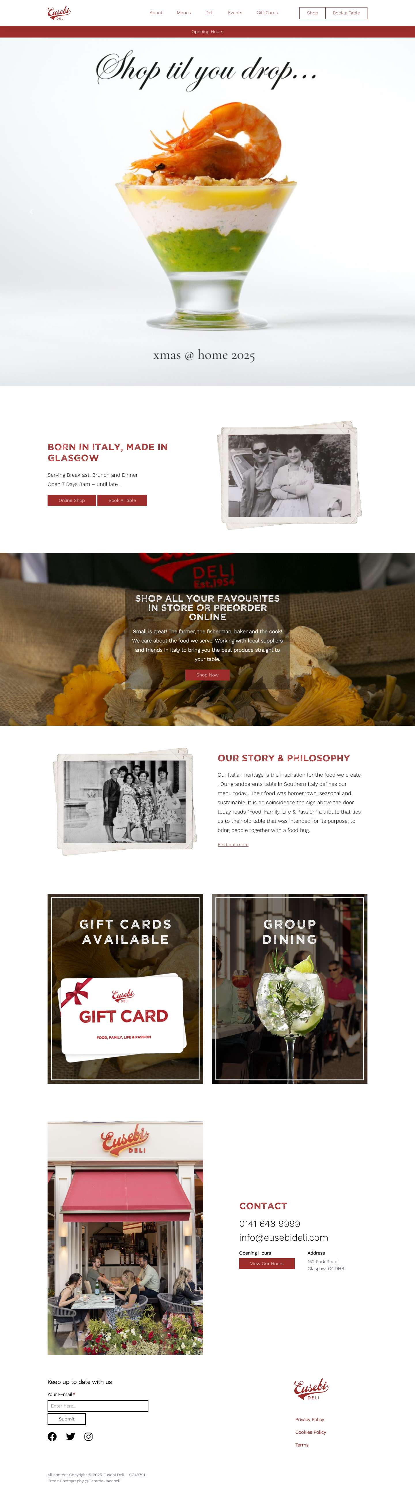 Home - Eusebi Deli - Full Screenshot