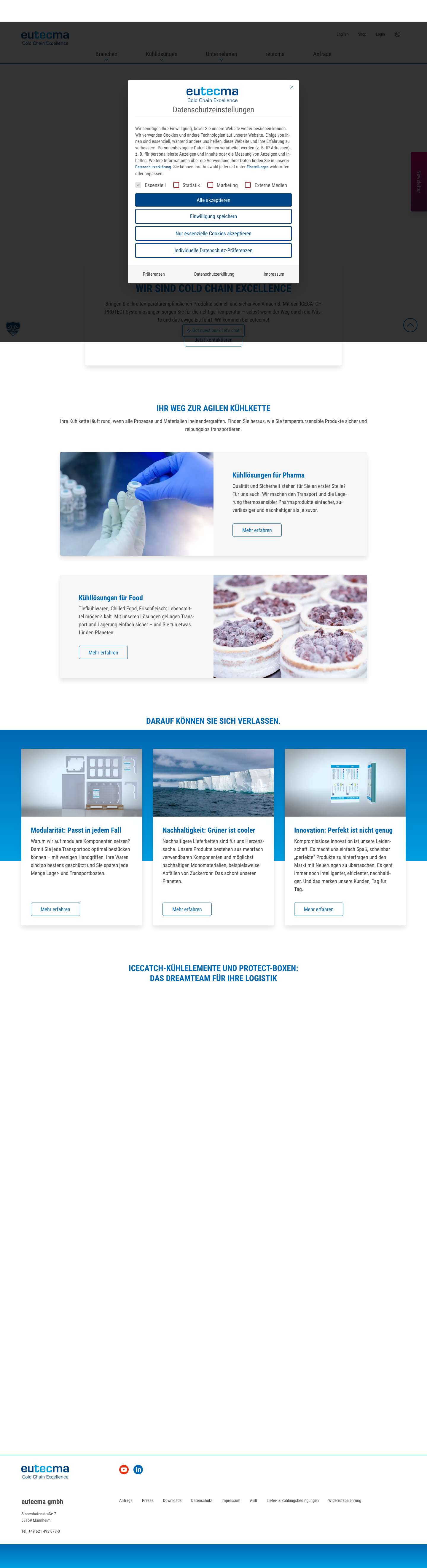 Startseite - Eutecma - Full Screenshot