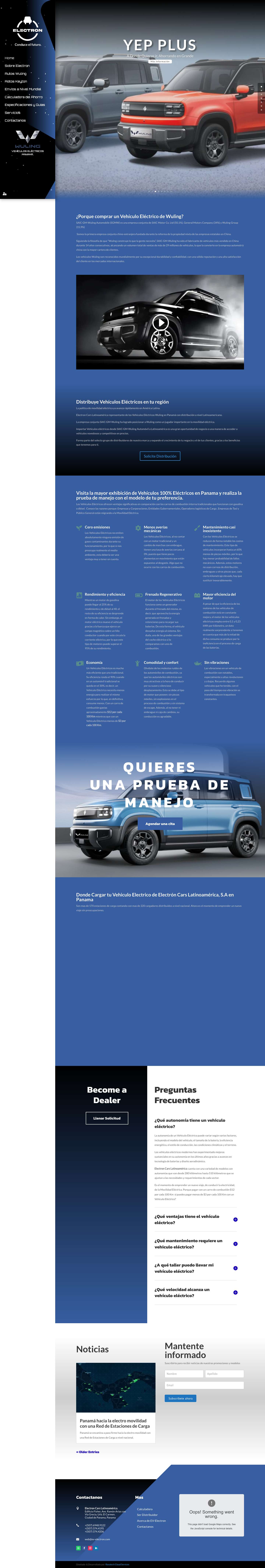 Inicio - Electron - Vehiculos Electricos - Full Screenshot