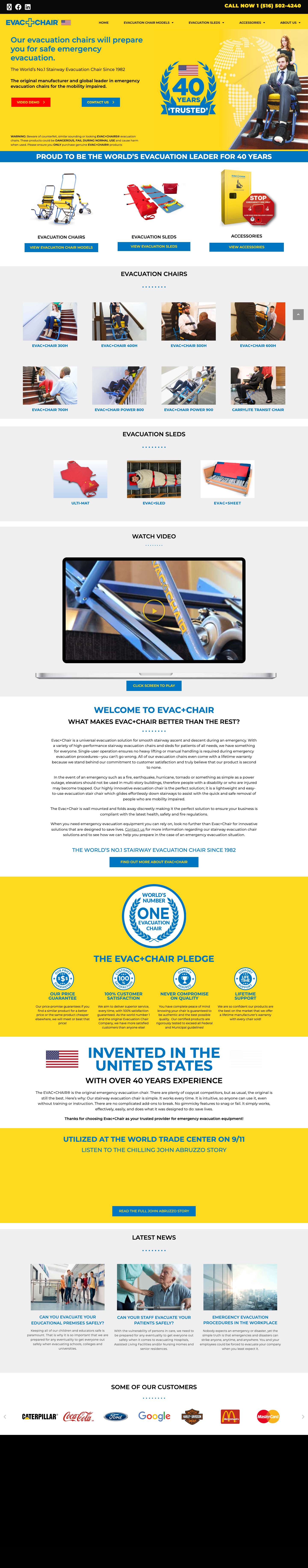 Evacuation Chair | Evac+Chair Evacuation Chairs I - Full Screenshot