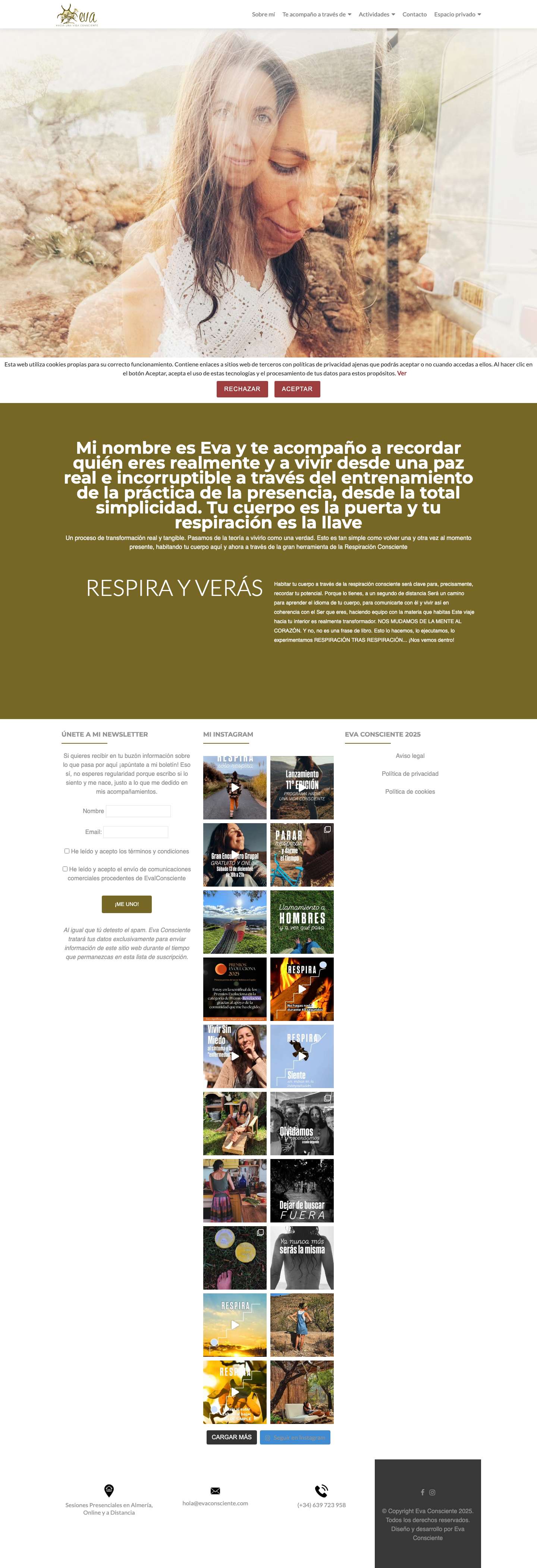 Eva Fernández – Hacia una vida consciente – Terapeuta, coach y formadora - Full Screenshot
