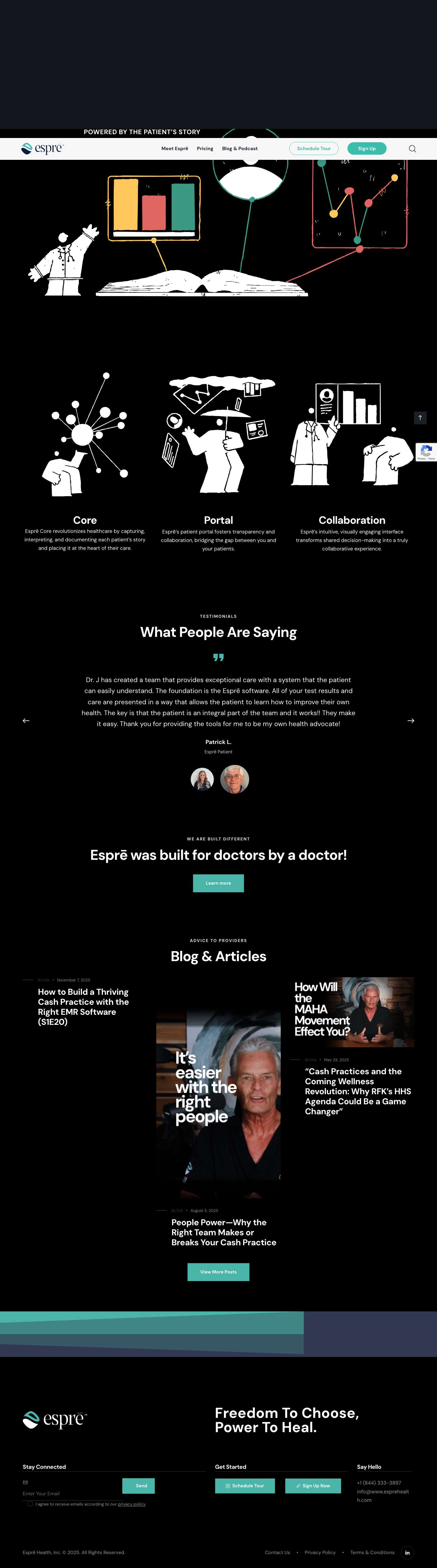 The Cash Practice Solution - Esprē Health - Full Screenshot
