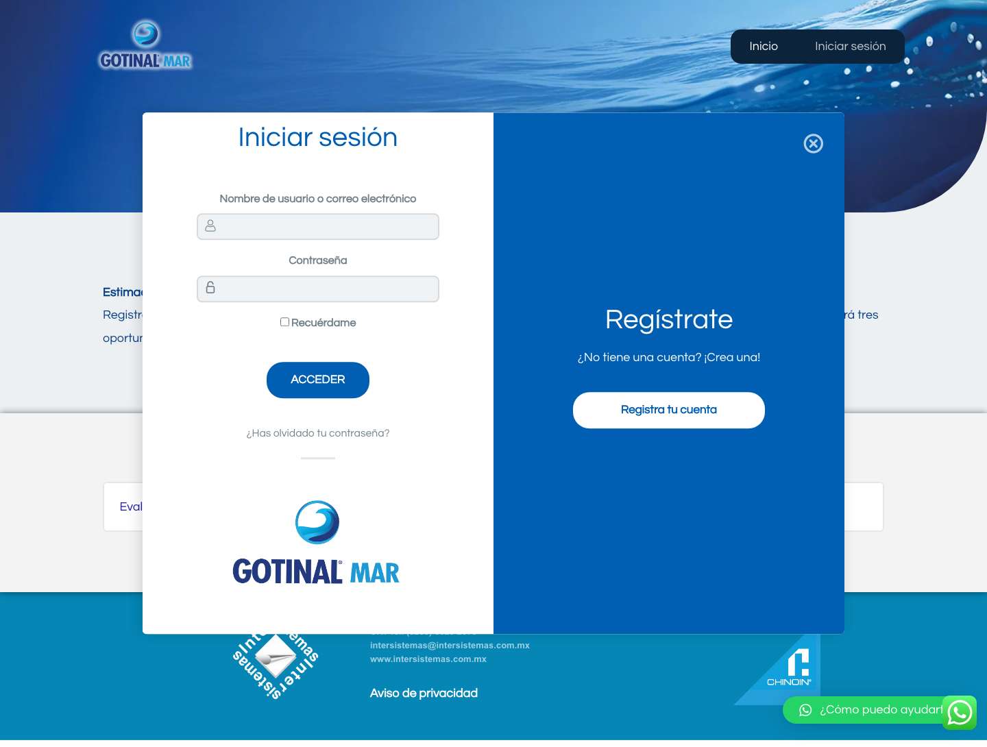 Agua de mar y soluciones salinas – Gotinal Mar - Full Screenshot