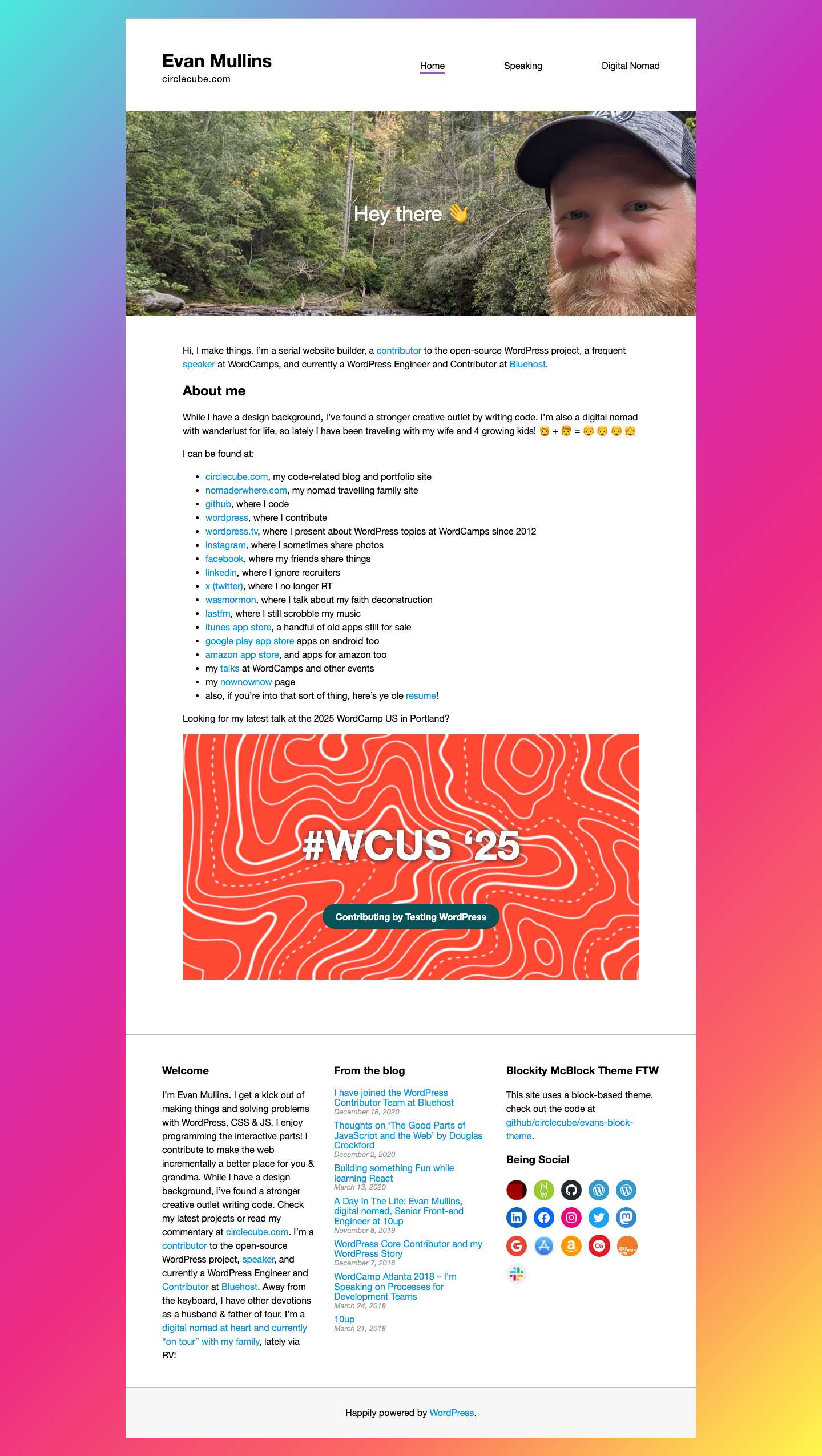 Evan Mullins – circlecube.com - Full Screenshot