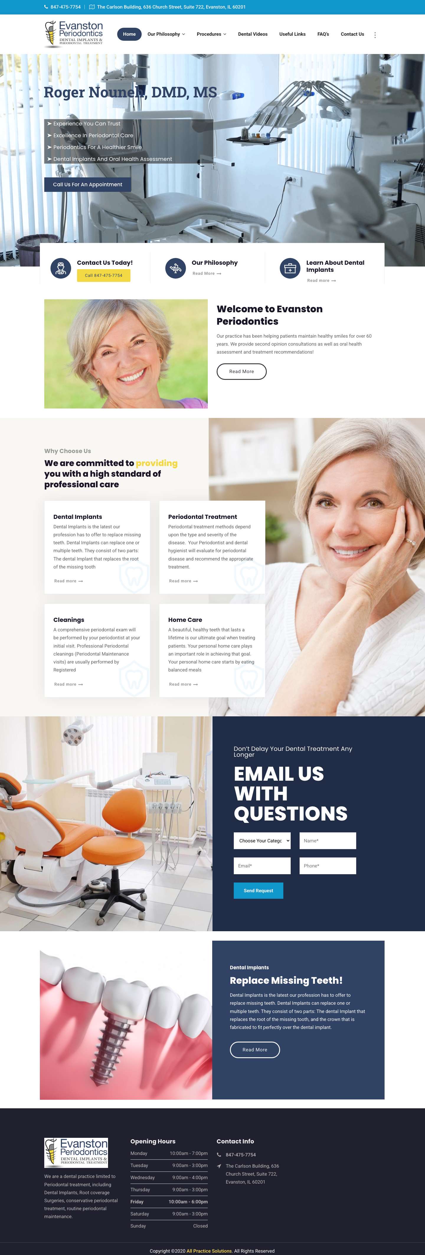 Evanston Periodontics - Full Screenshot