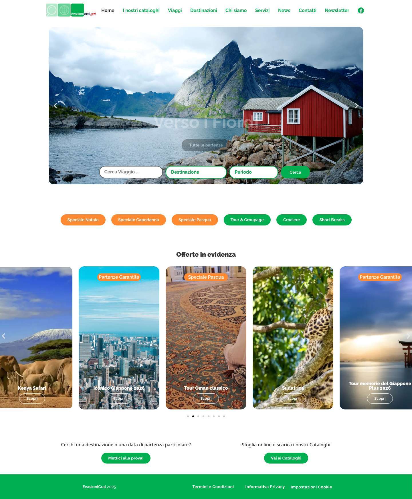 Viaggi per CRAL Gruppi e individuali - EvasioniCral by UltraViaggi - Full Screenshot