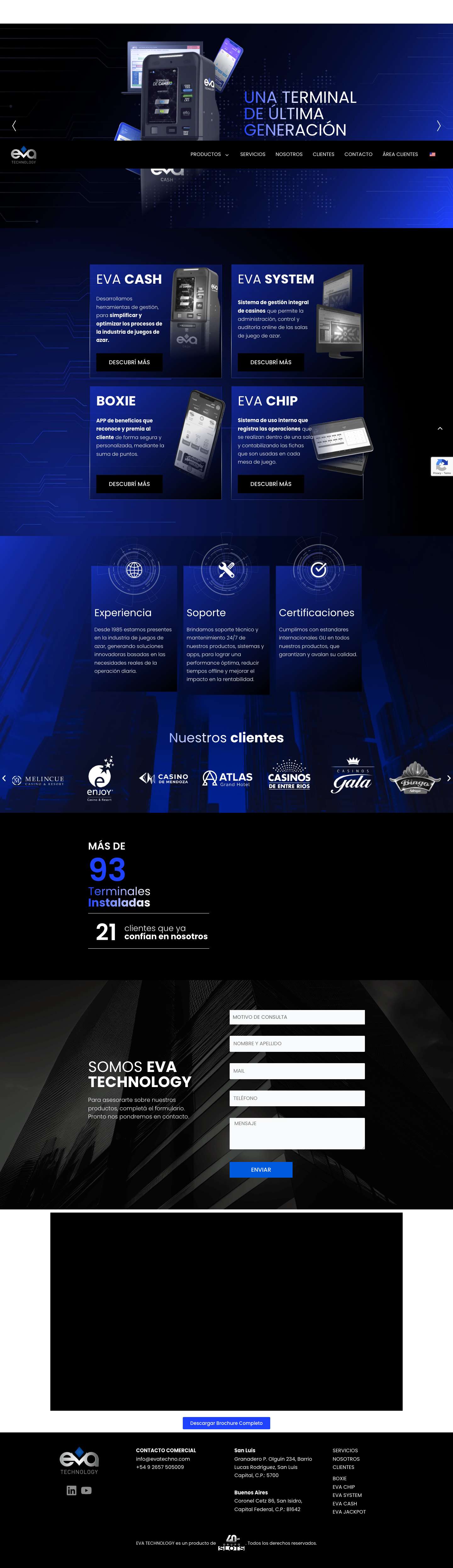 Eva Technology | Soluciones Tecnólogicas. Desarrollamos herramientas de gestión para simplificar y optimizar los procesos de l - Full Screenshot