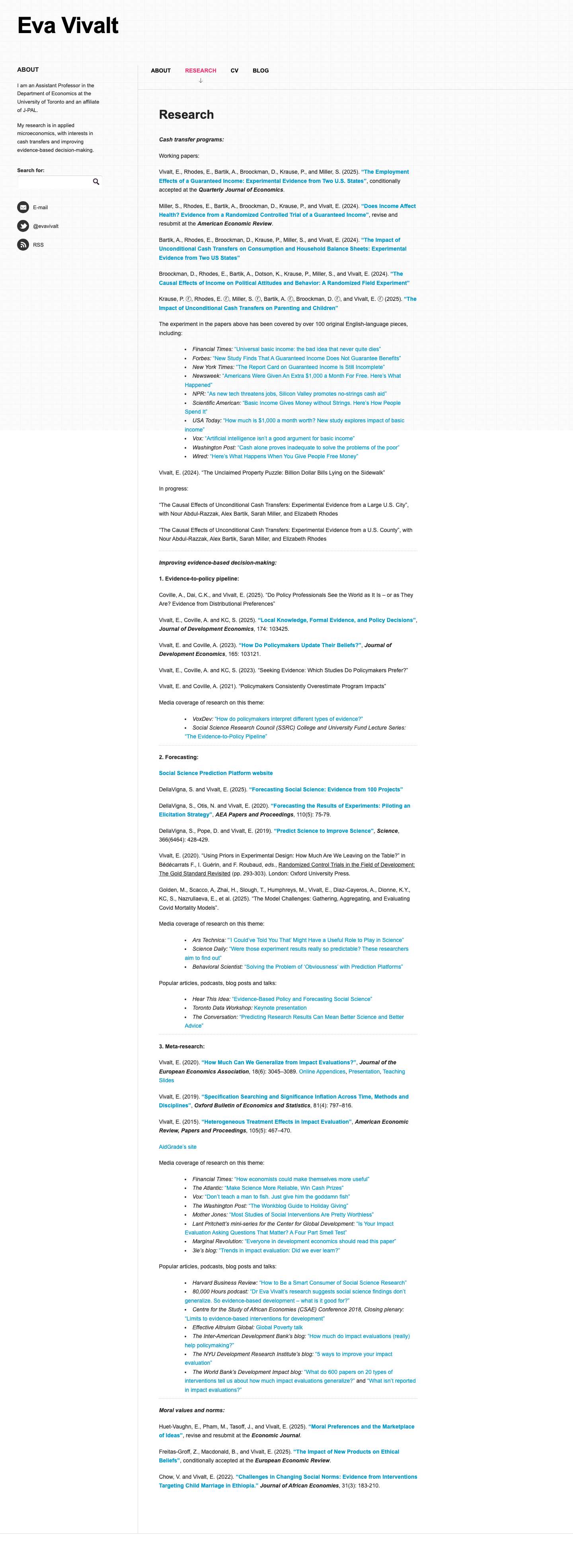 Eva Vivalt - Full Screenshot