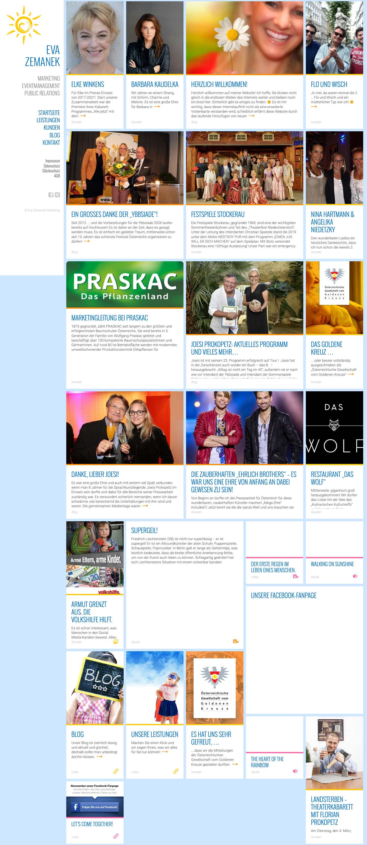 Eva Zemanek - Marketing & Eventmanagement - Full Screenshot