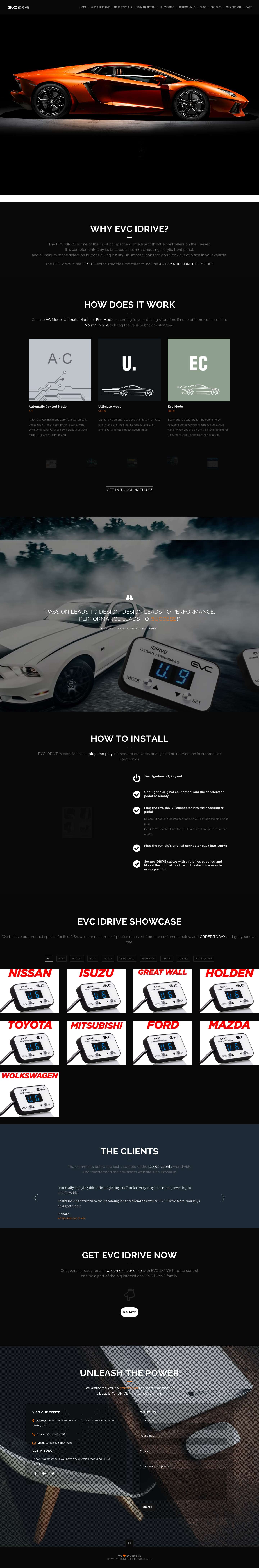 EVC iDRIVE THROTTLE CONTROL | Unleash the Power - Full Screenshot