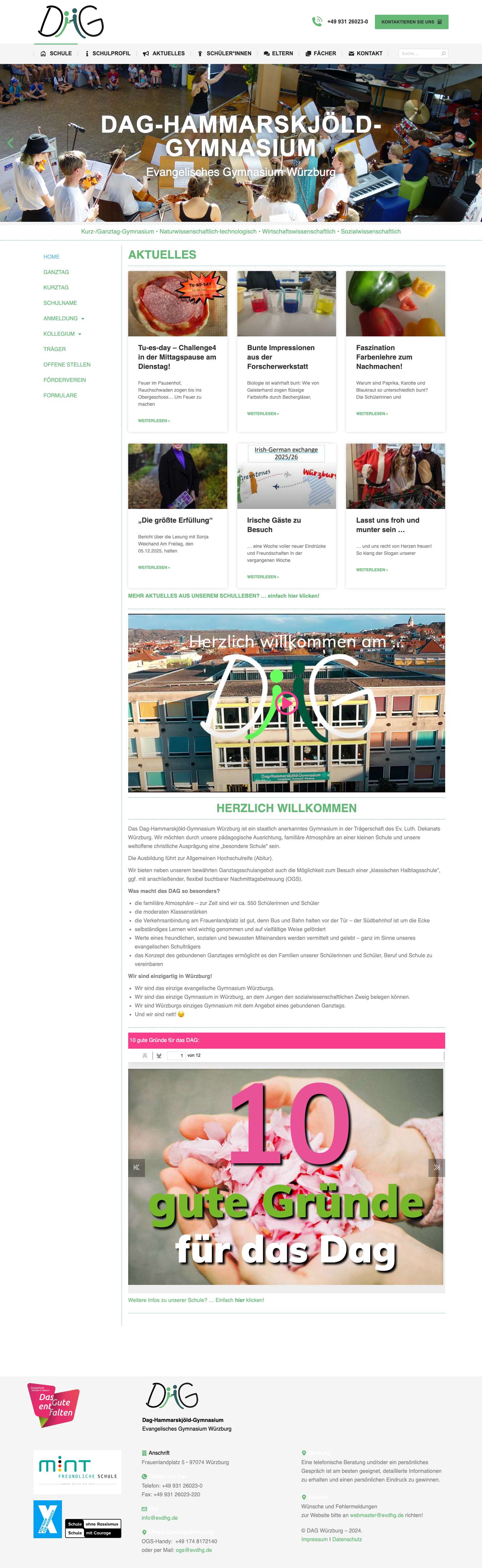 Home - DAG Wuerzburg - Full Screenshot