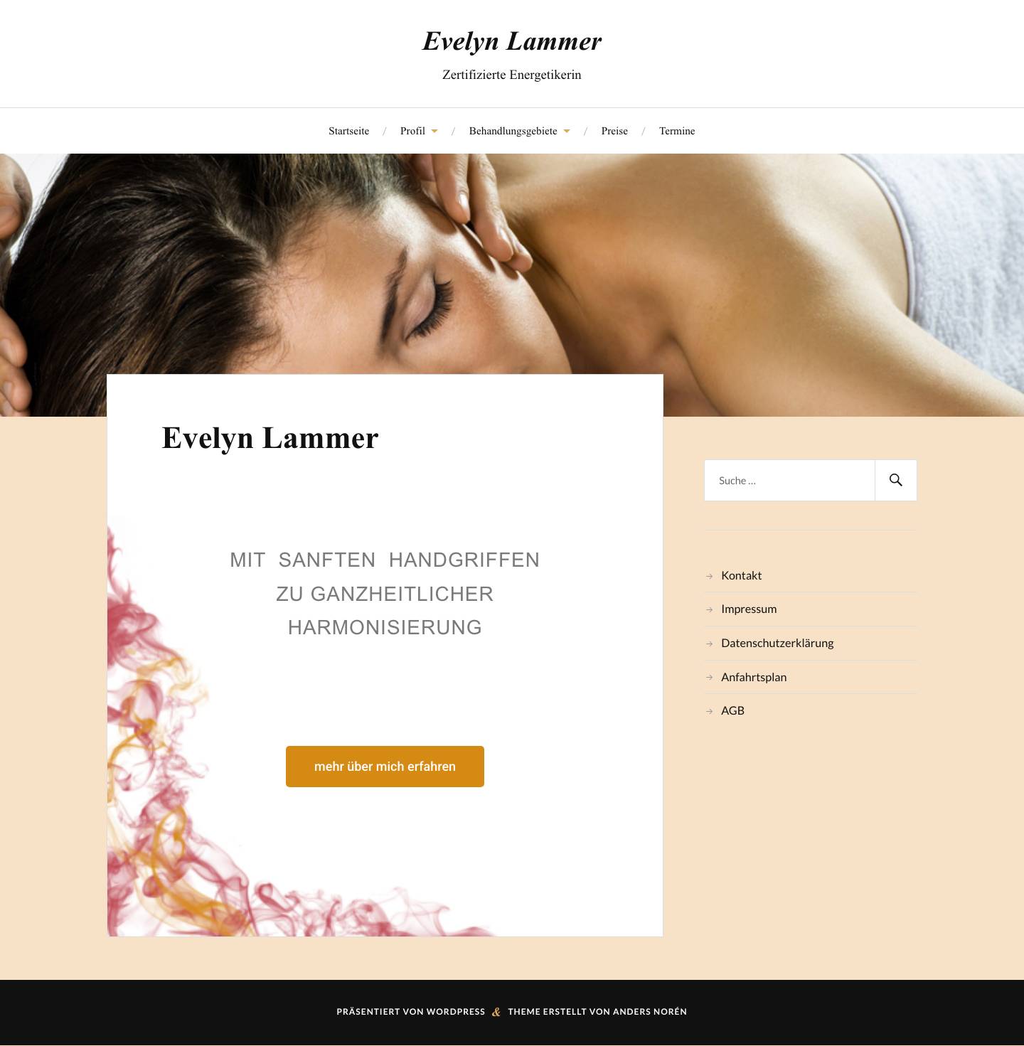 Evelyn Lammer, Zertifizierter Humanenergetiker - Full Screenshot