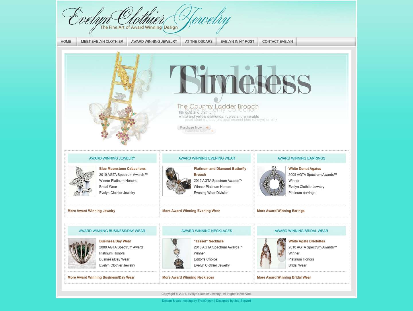 Evelyn Clothier Jewelry - Full Screenshot