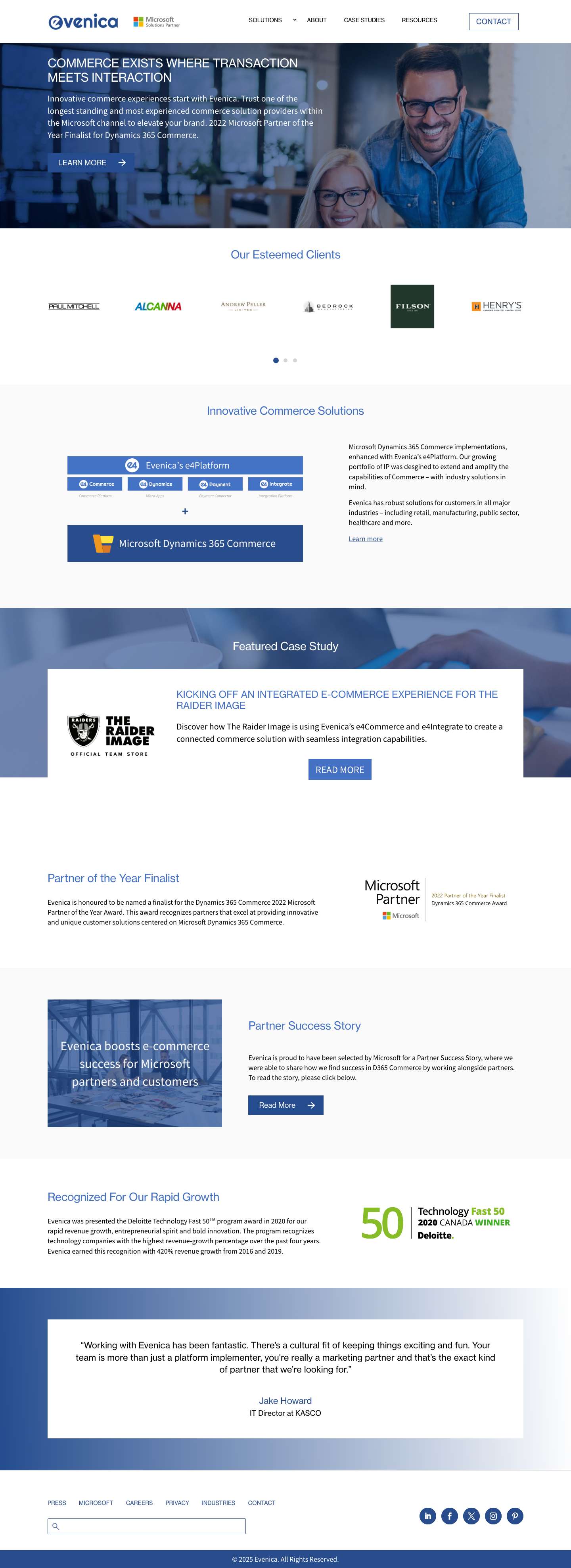 Home - Evenica - Full Screenshot