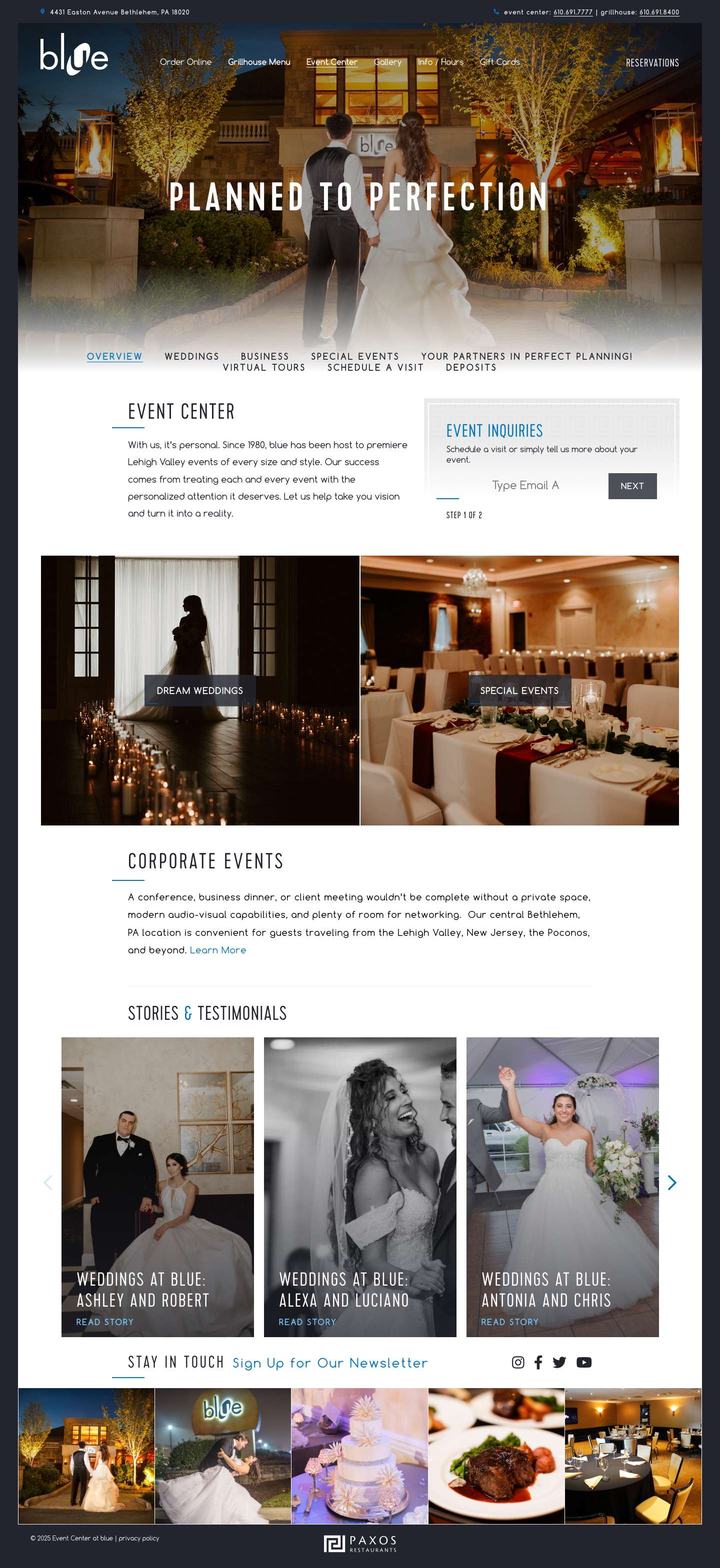 Event Center at blue - Full Screenshot