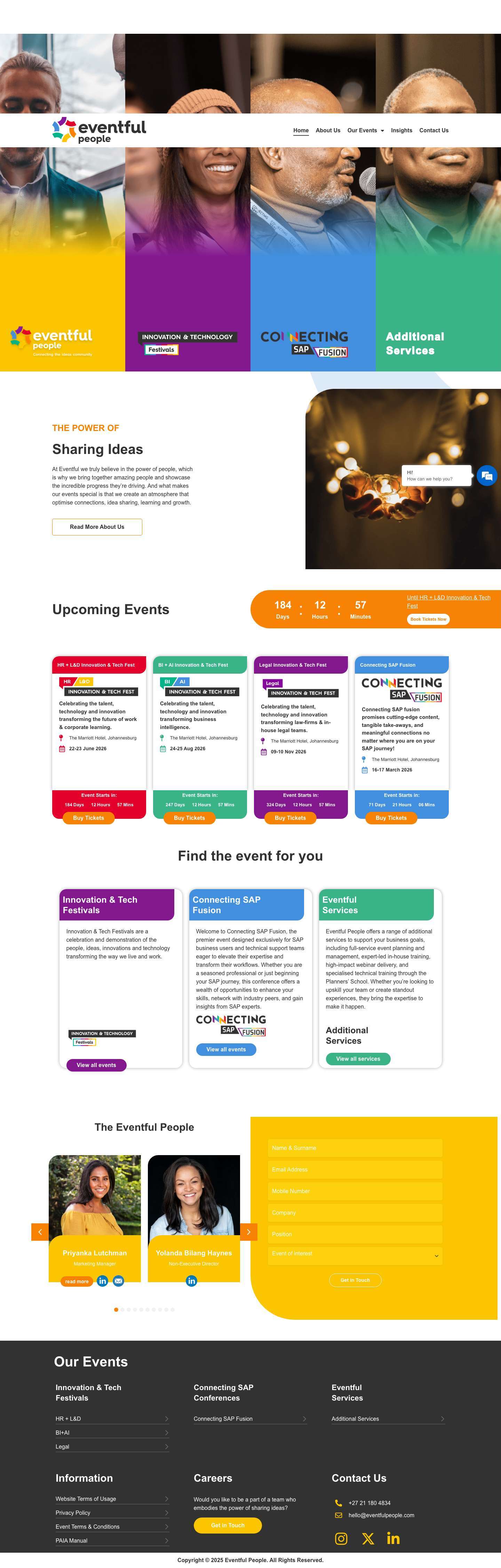 Events That Spark Change - Eventful People (Pty) Ltd - Full Screenshot