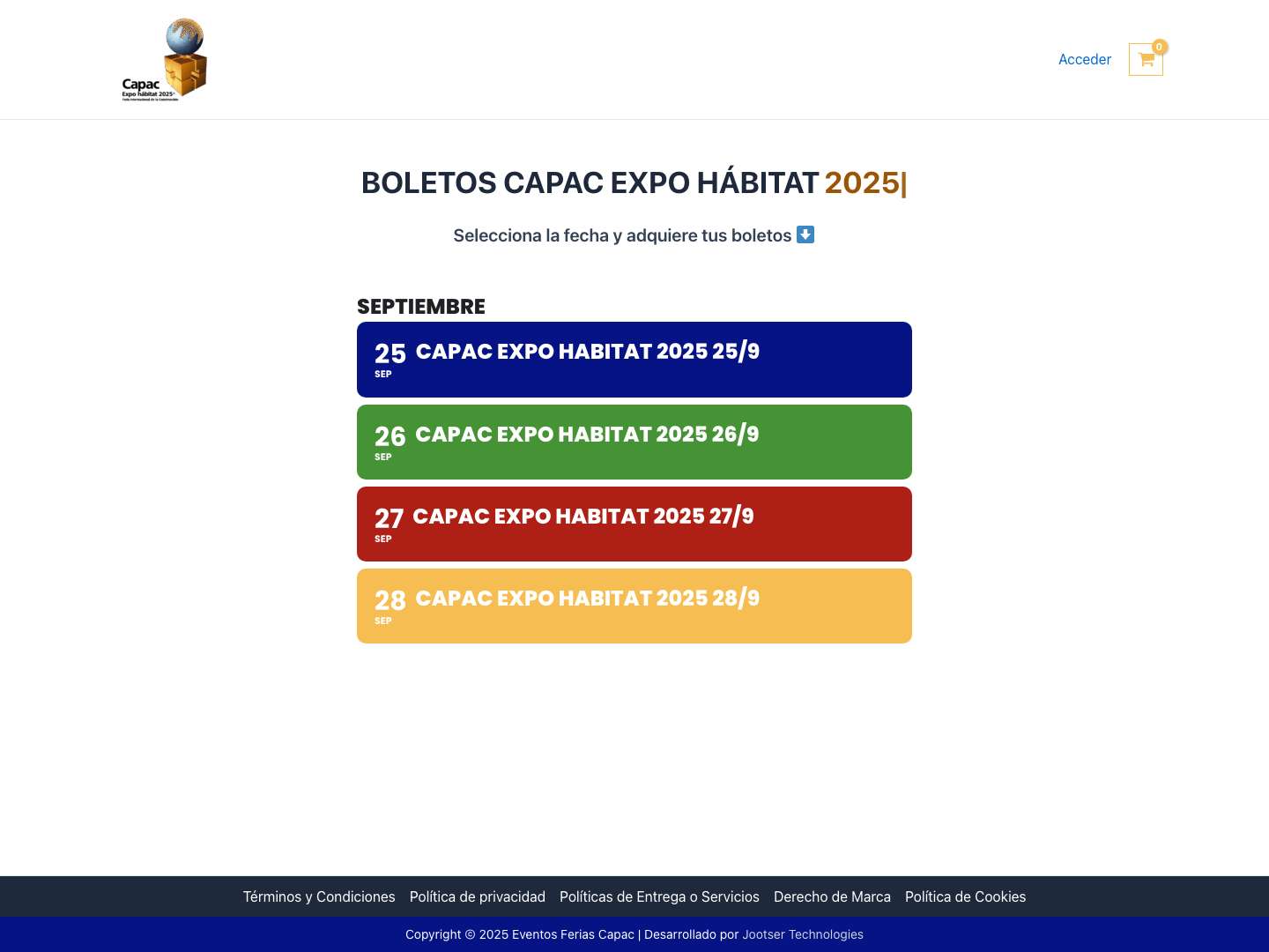 CAPAC EXPO HABITAT 2025 - Eventos Ferias Capac - Full Screenshot