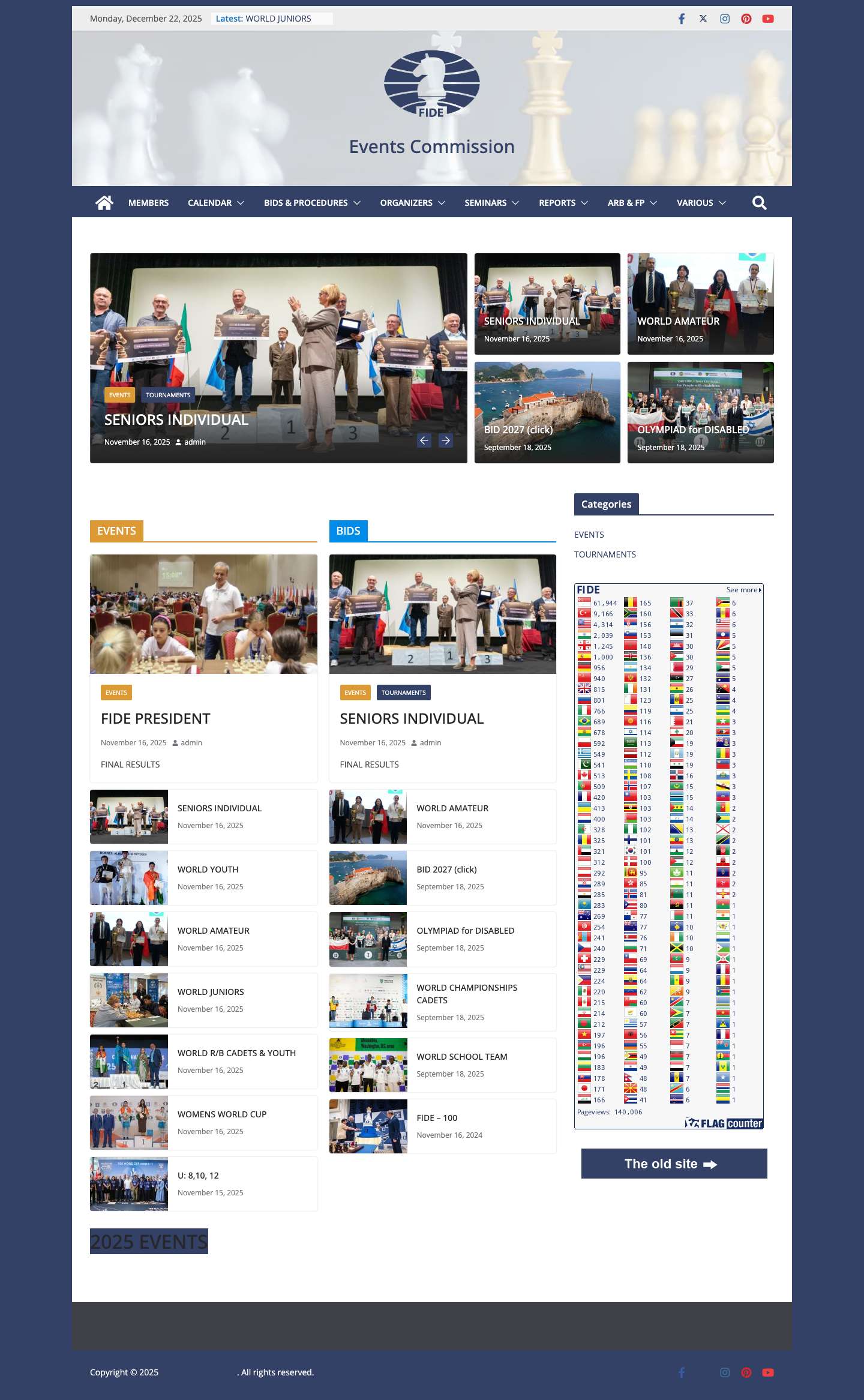 Events Commission - Full Screenshot