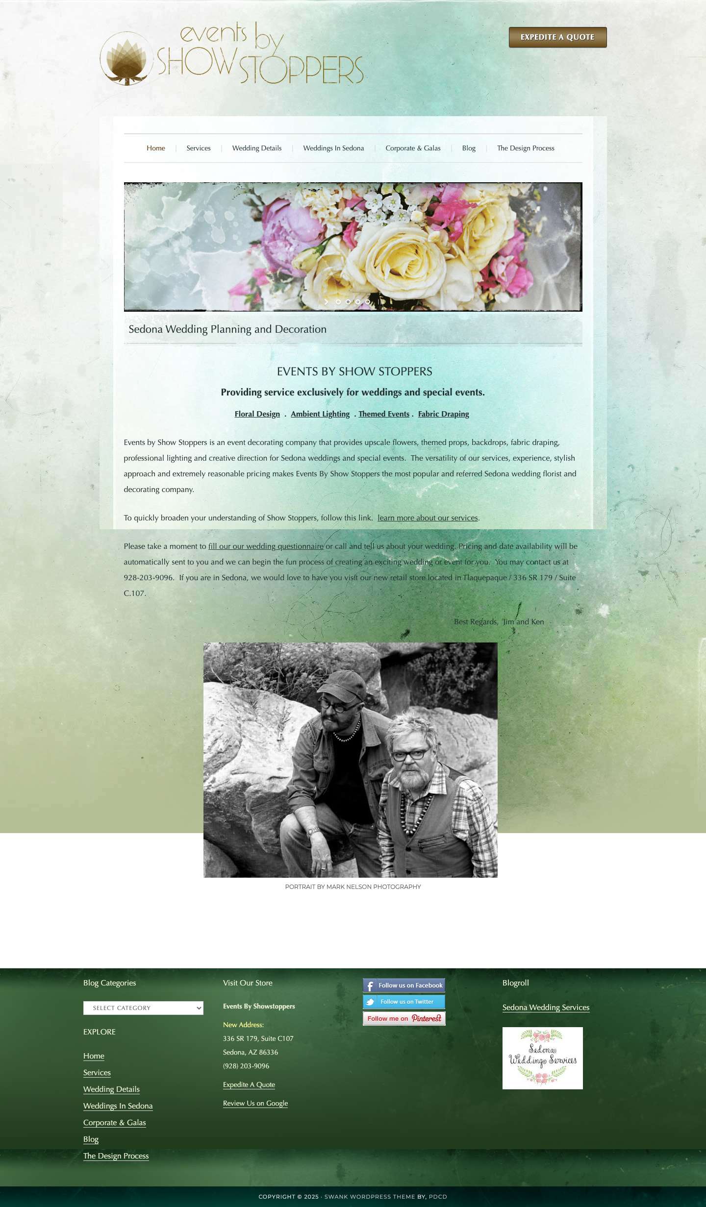 Sedona Wedding Planners, Florists and Event Decorators – Sedona Florists and Special Events Decorators - Full Screenshot