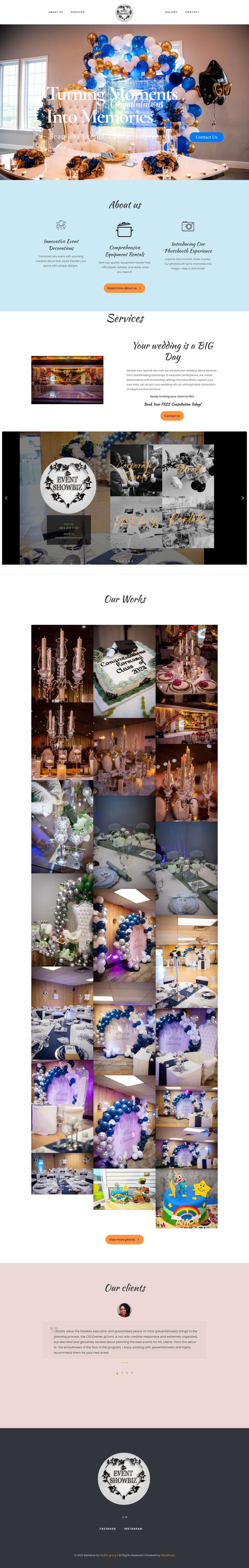 Home - eventshowbiz - Full Screenshot