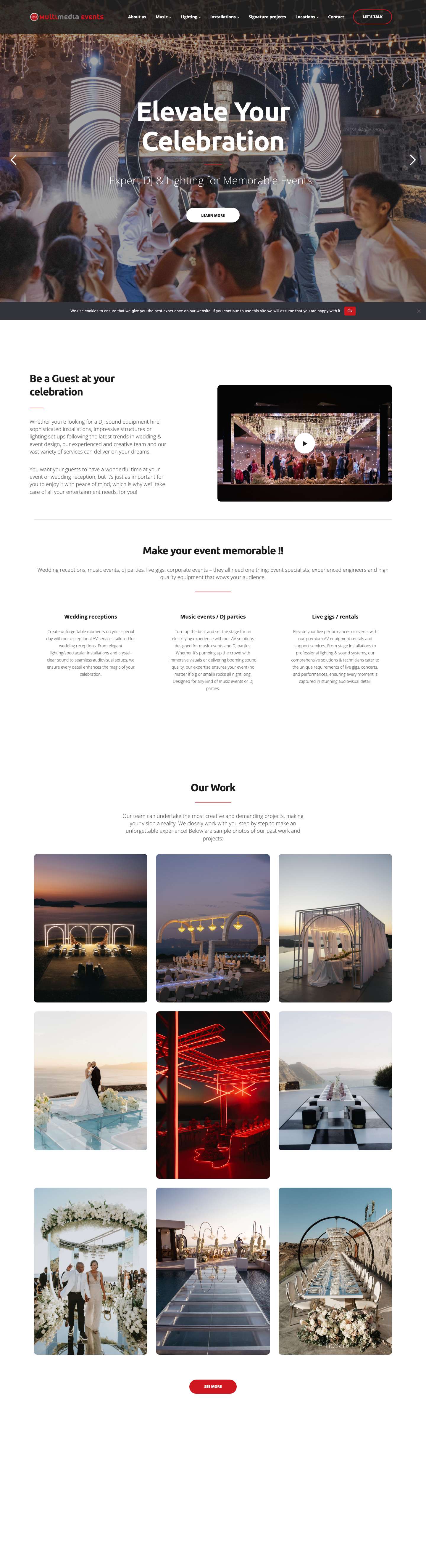 Events in Santorini - Multimedia events - Full Screenshot