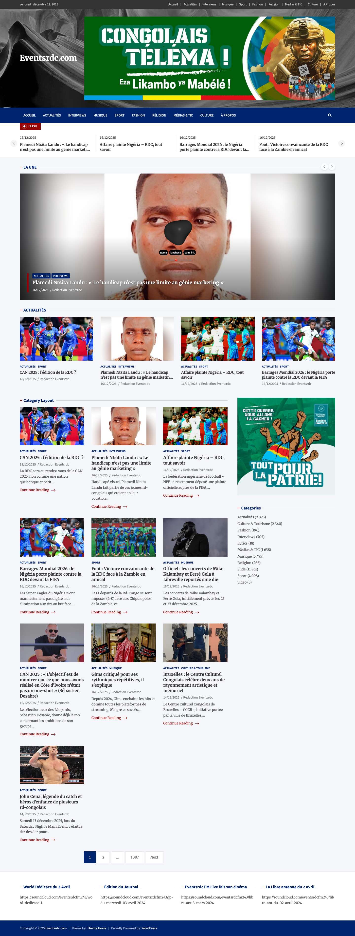 Eventsrdc.com - - Full Screenshot