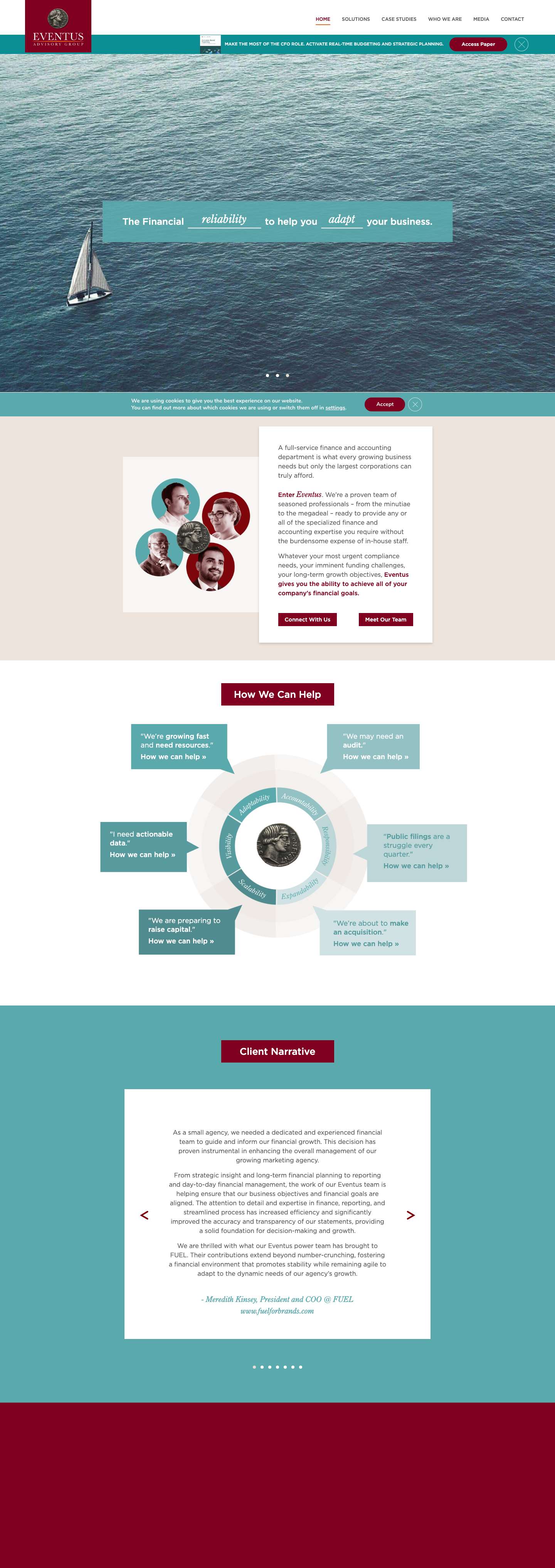 Home - Eventus Advisory Group - Full Screenshot