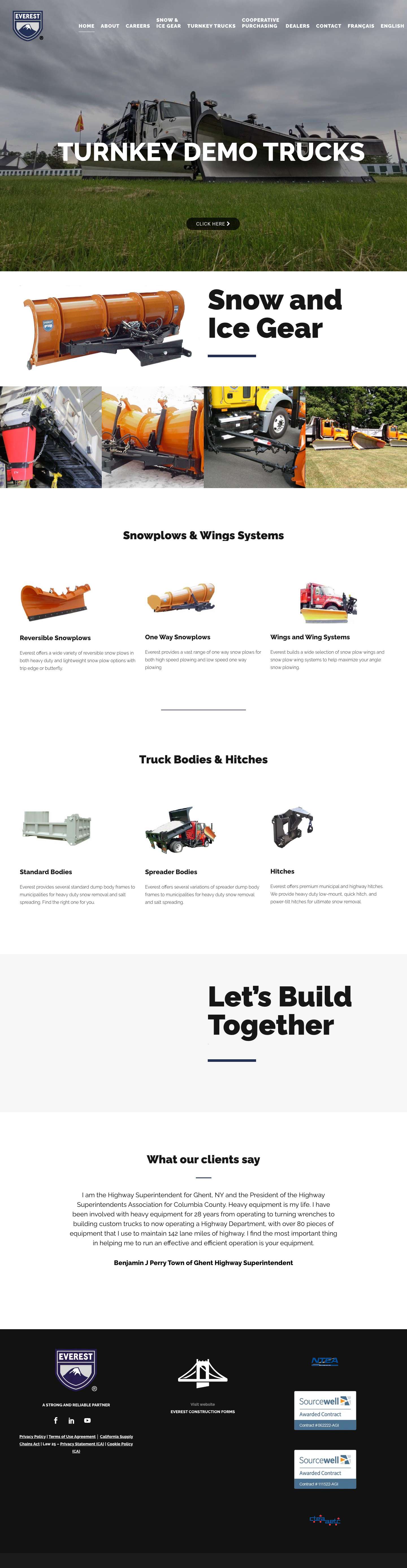 Everest Equipment | A Strong & Reliable Partner - Full Screenshot