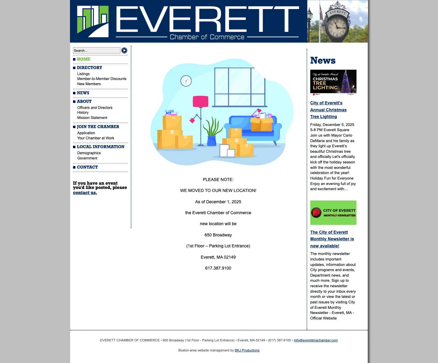 Home - Everett MA Chamber of Commerce - Full Screenshot