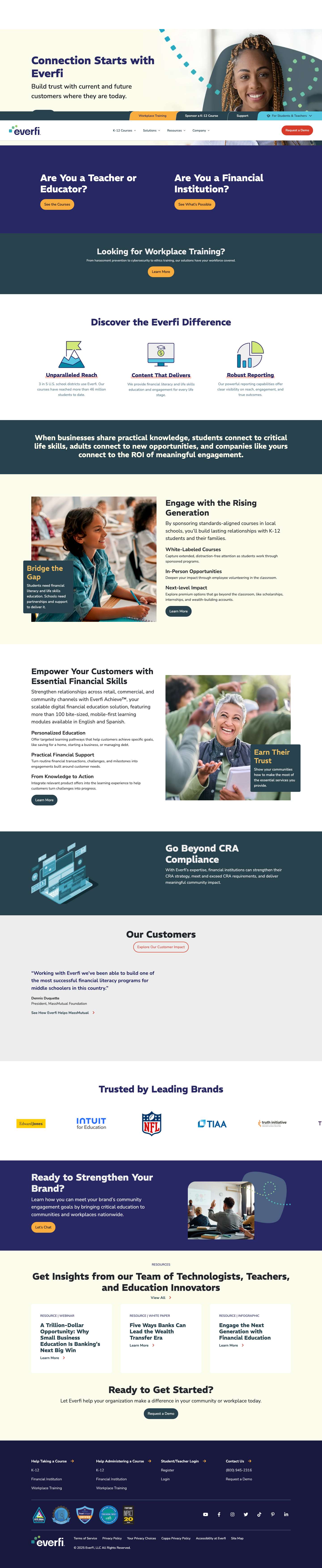 Homepage - Everfi - Full Screenshot