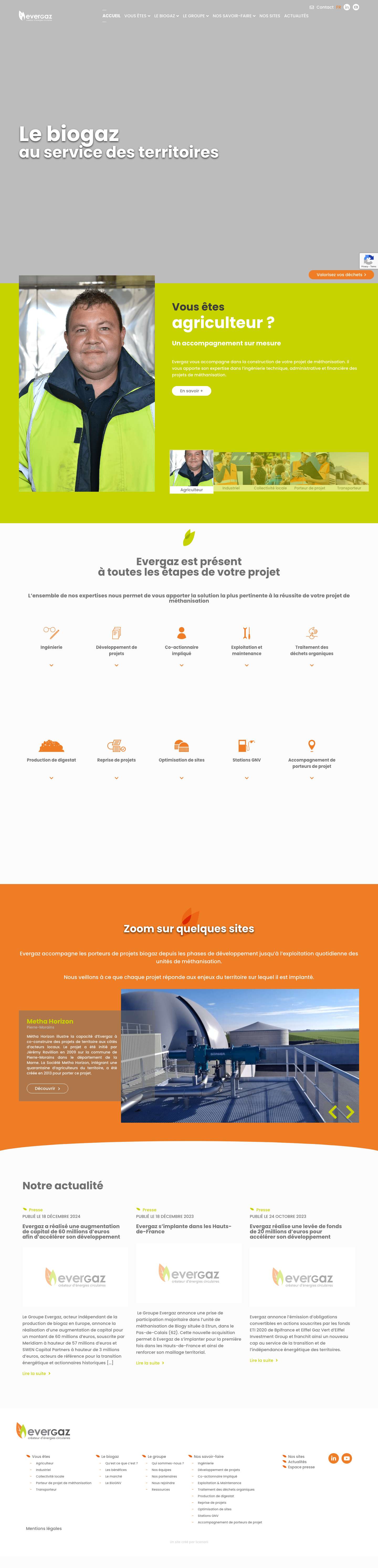 Accueil - Evergaz - Full Screenshot