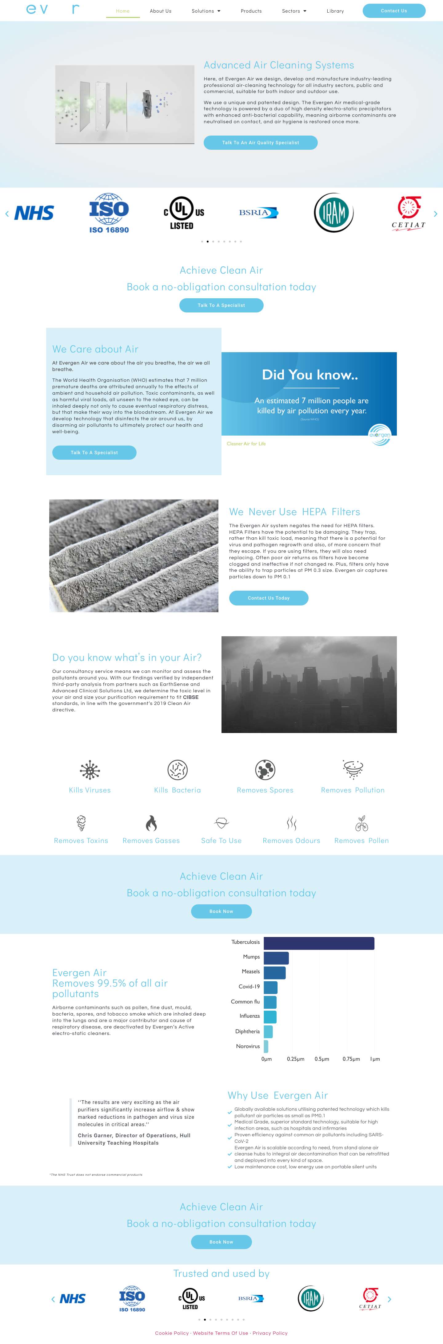 Evergen Air – Air Cleaning Systems - Full Screenshot