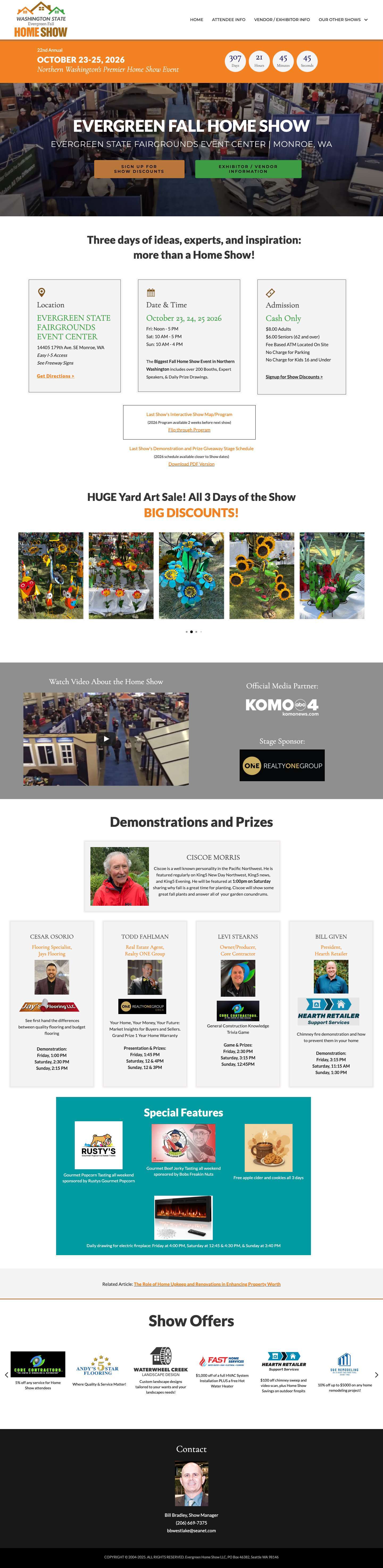 Washington State Evergreen Spring Home Show | Monroe, WA - Full Screenshot