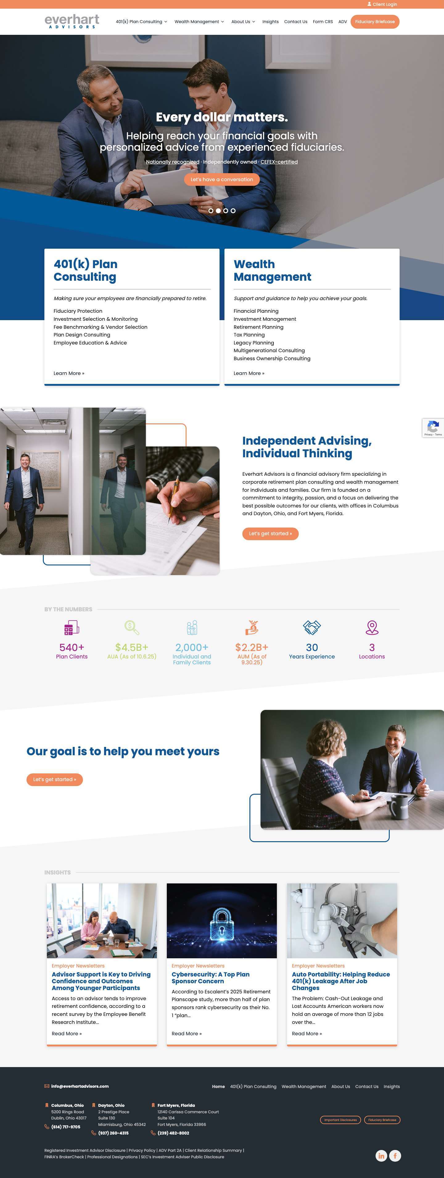 Everhart Advisors: Financial Advisory & Wealth Management - Full Screenshot