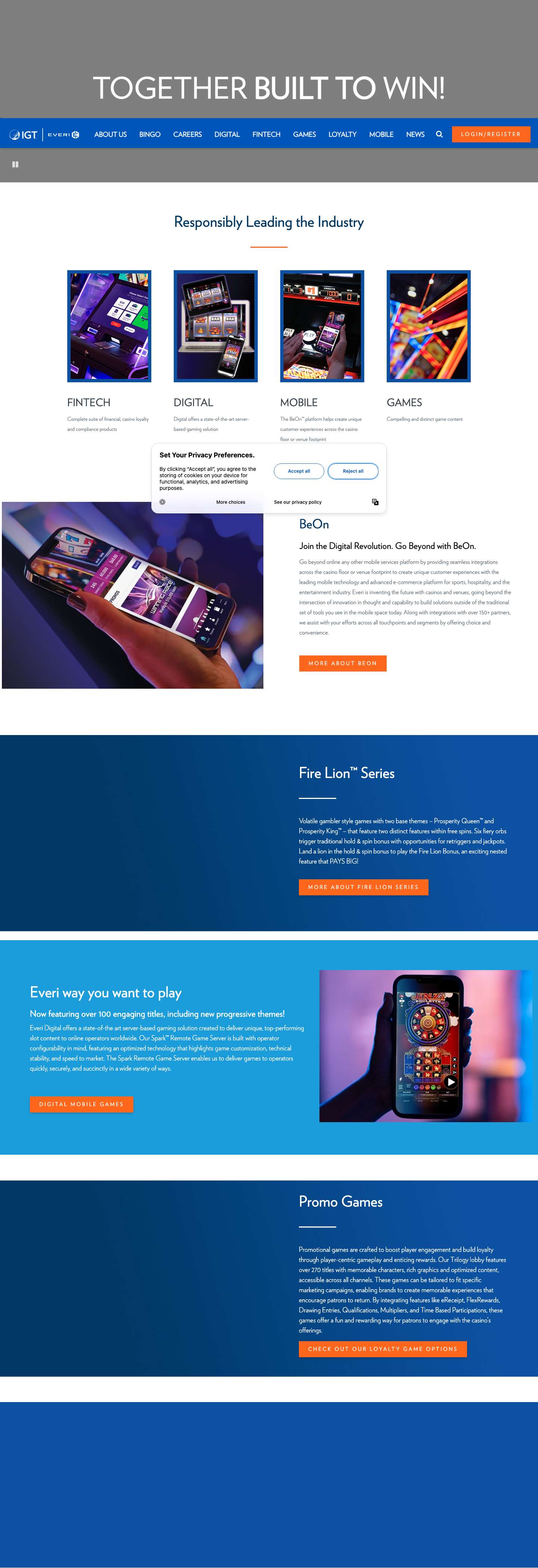 Everi - FinTech, Loyalty, Games, and Digital - Full Screenshot