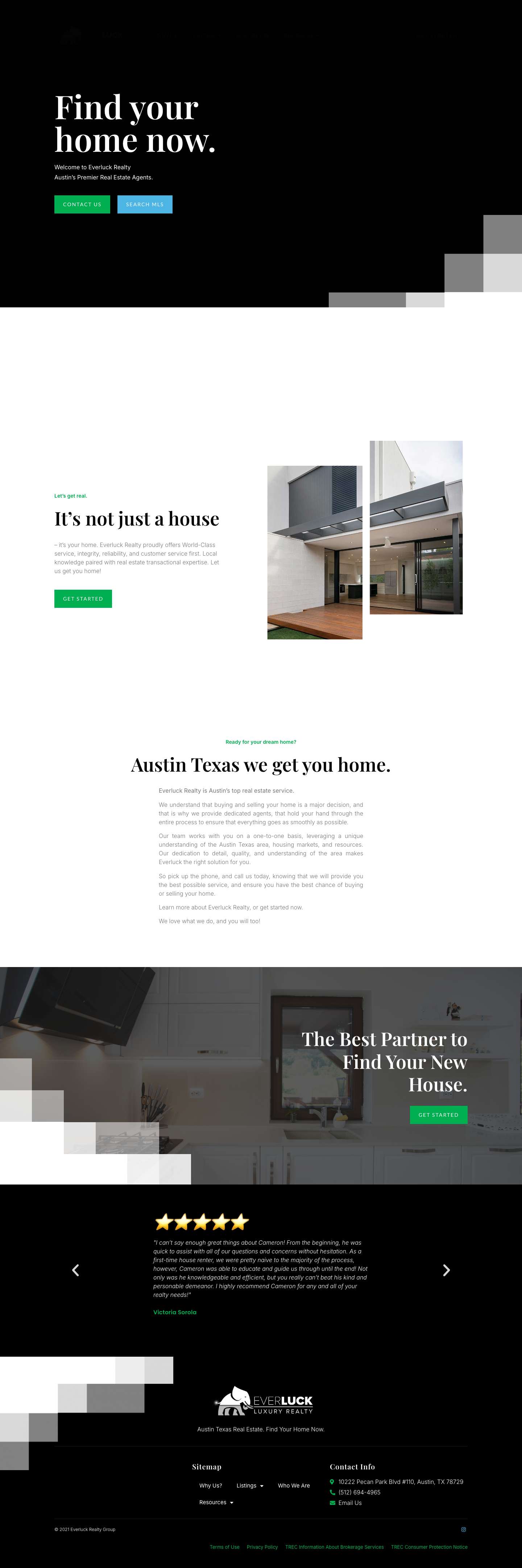 Home • Everluck Realty Austin Texas - Full Screenshot