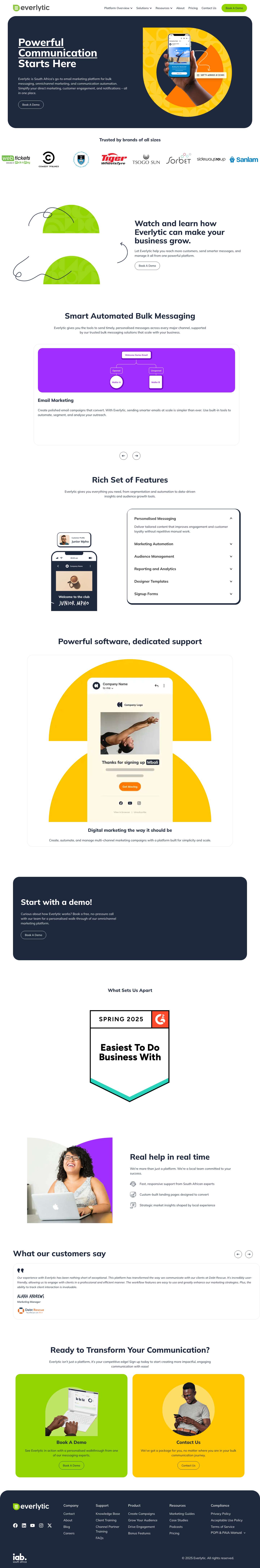 Everlytic | Bulk Messaging & Omnichannel Marketing Solutions - Full Screenshot