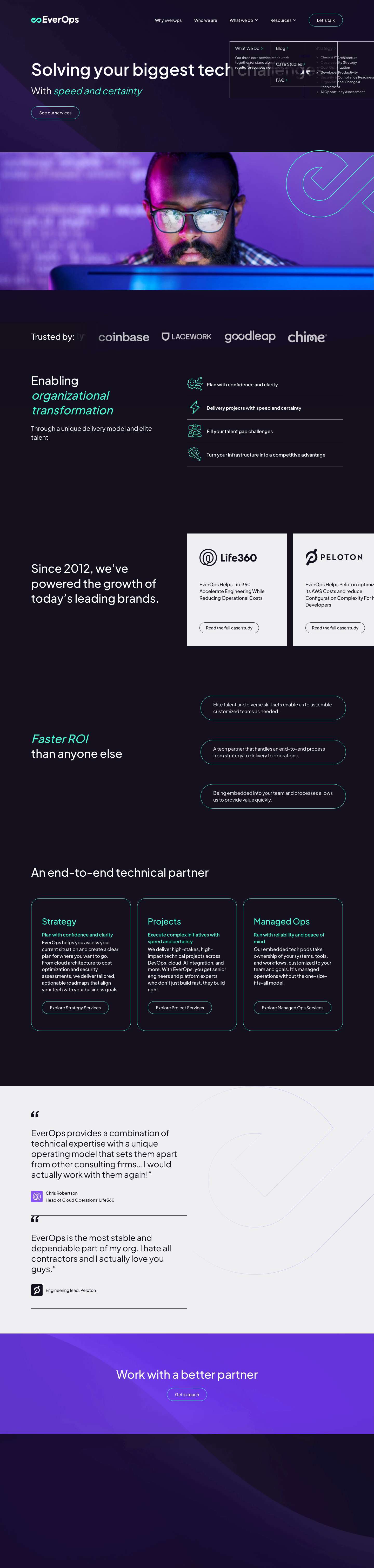 DevOps & Cloud Solutions Delivered with Speed & Certainty | EverOps - Full Screenshot