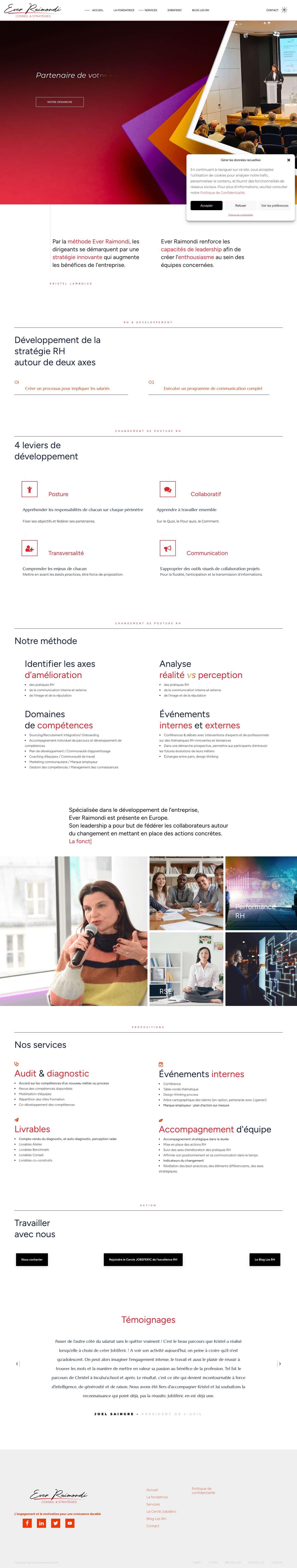 Conseil et stratégie RH - Ever Raimondi - Conseil et Stratégies - Full Screenshot
