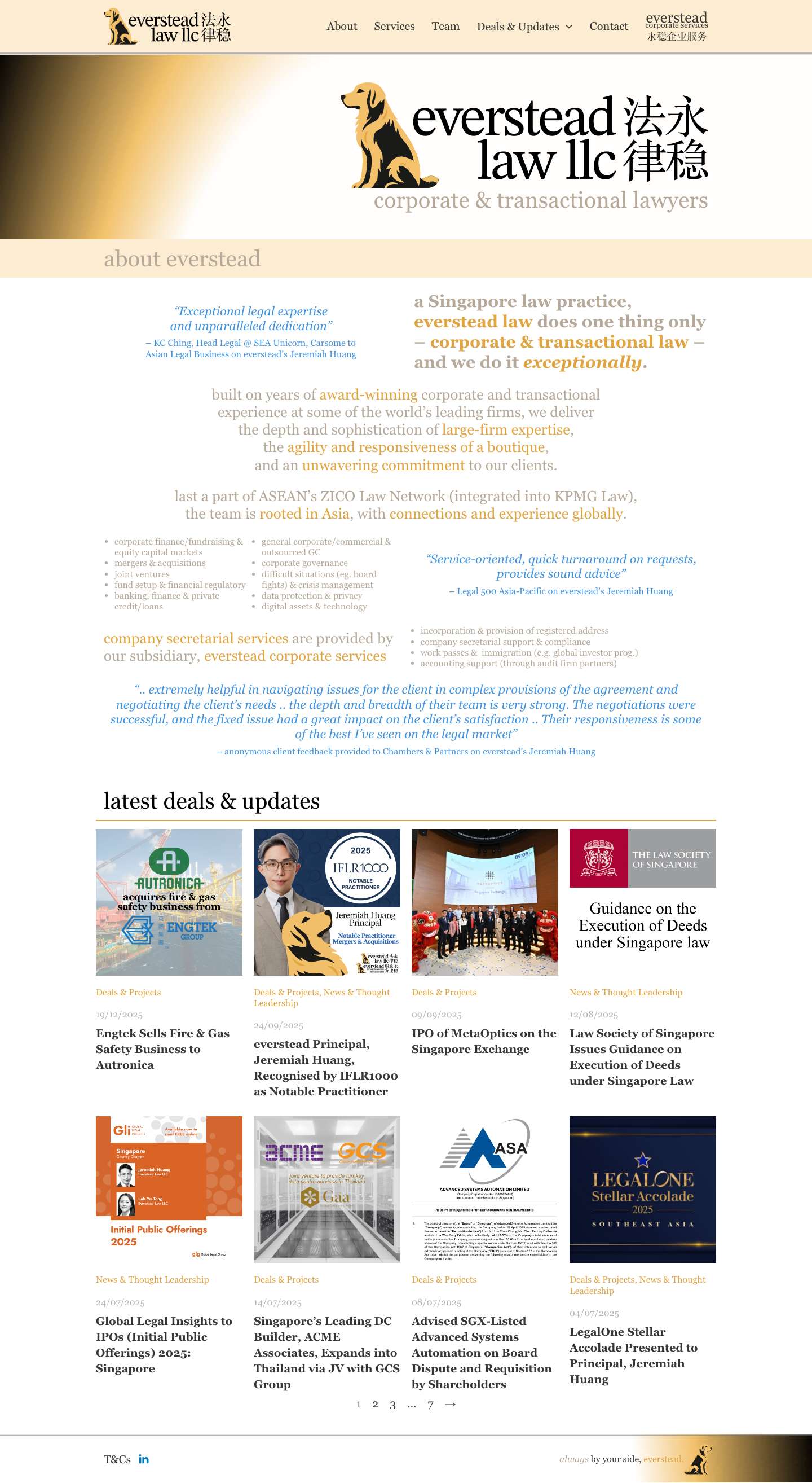 everstead law – corporate and transactional lawyers in Singapore - Full Screenshot